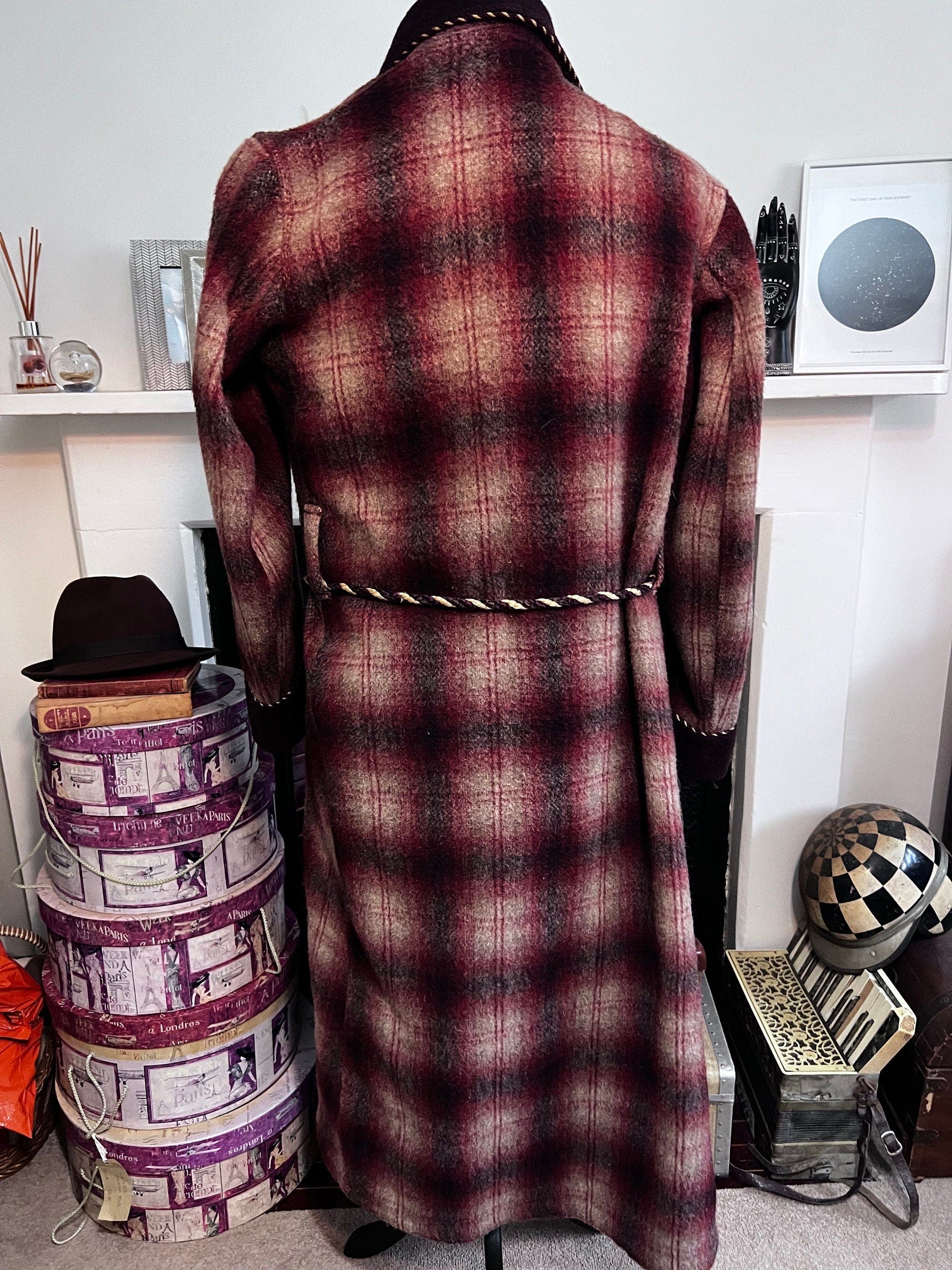 Vintage 1950's Dressing Jacket Dressing Gown House Robe, Size L,  vintage menswear, vintage smoking jacket, house coat, vintage clothes
