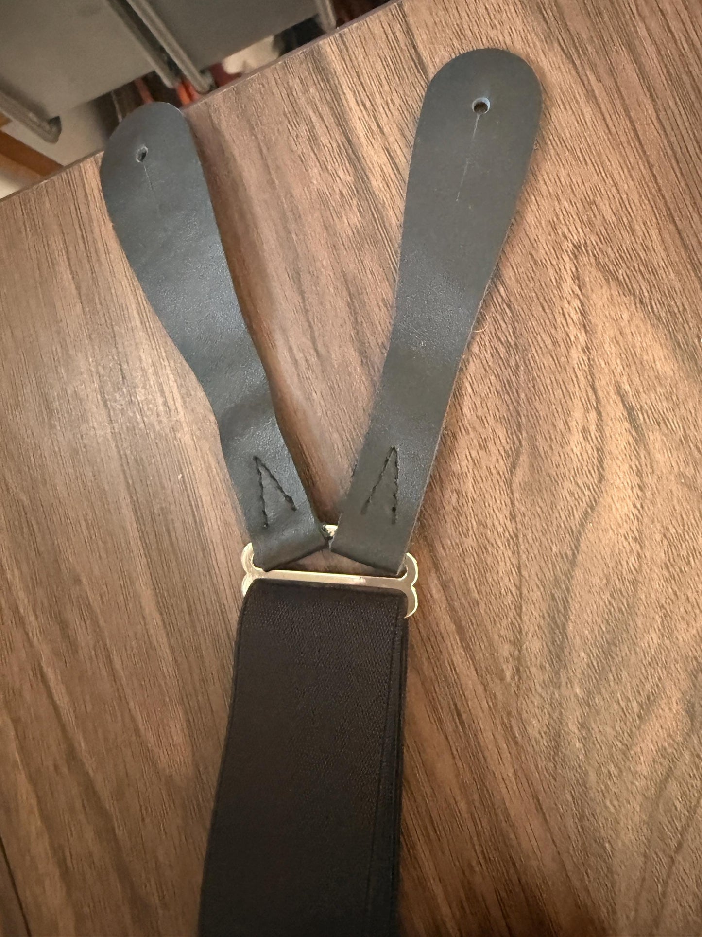 Vintage 1950s 60s Men's Black Button Braces – Leather End Formal Trouser Suspenders