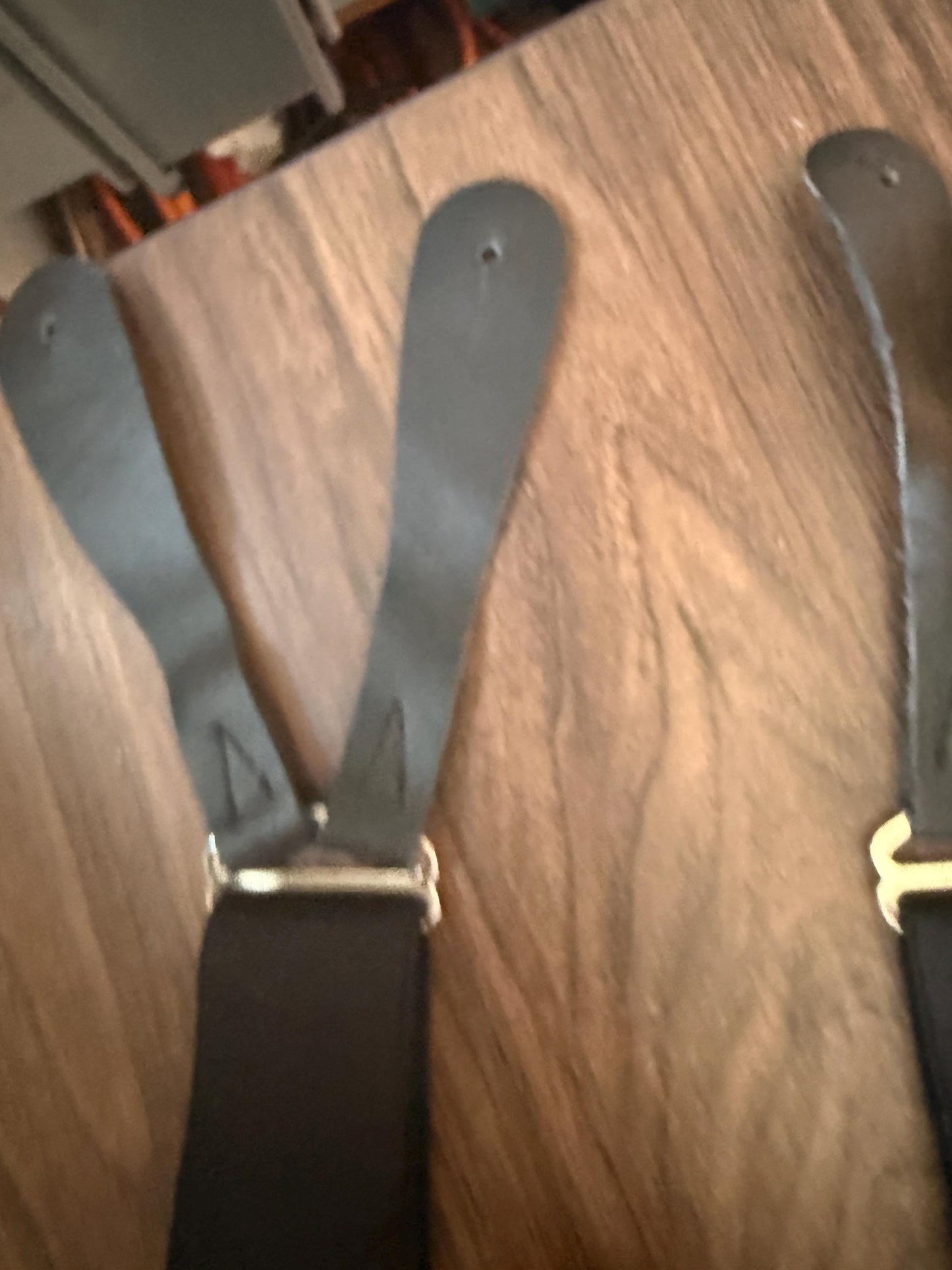 Vintage 1950s 60s Men's Black Button Braces – Leather End Formal Trouser Suspenders