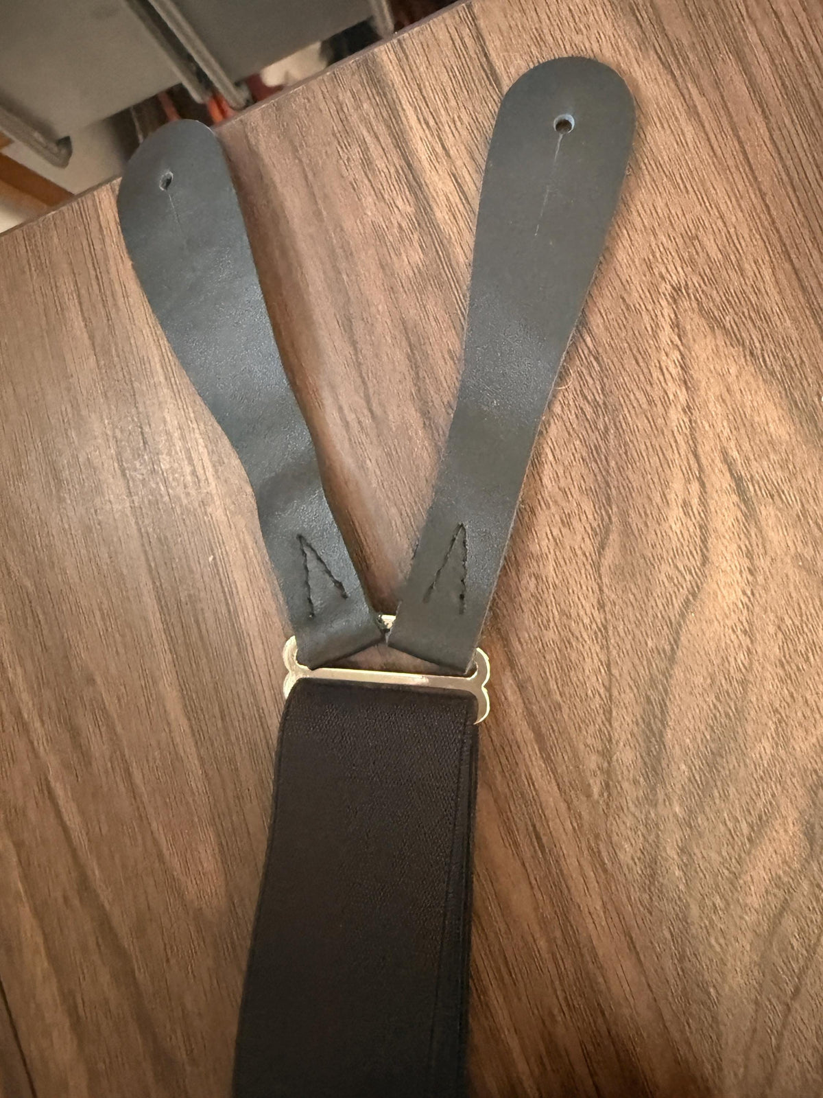 Vintage 1950s 60s Men's Black Button Braces – Leather End Formal Trouser Suspenders