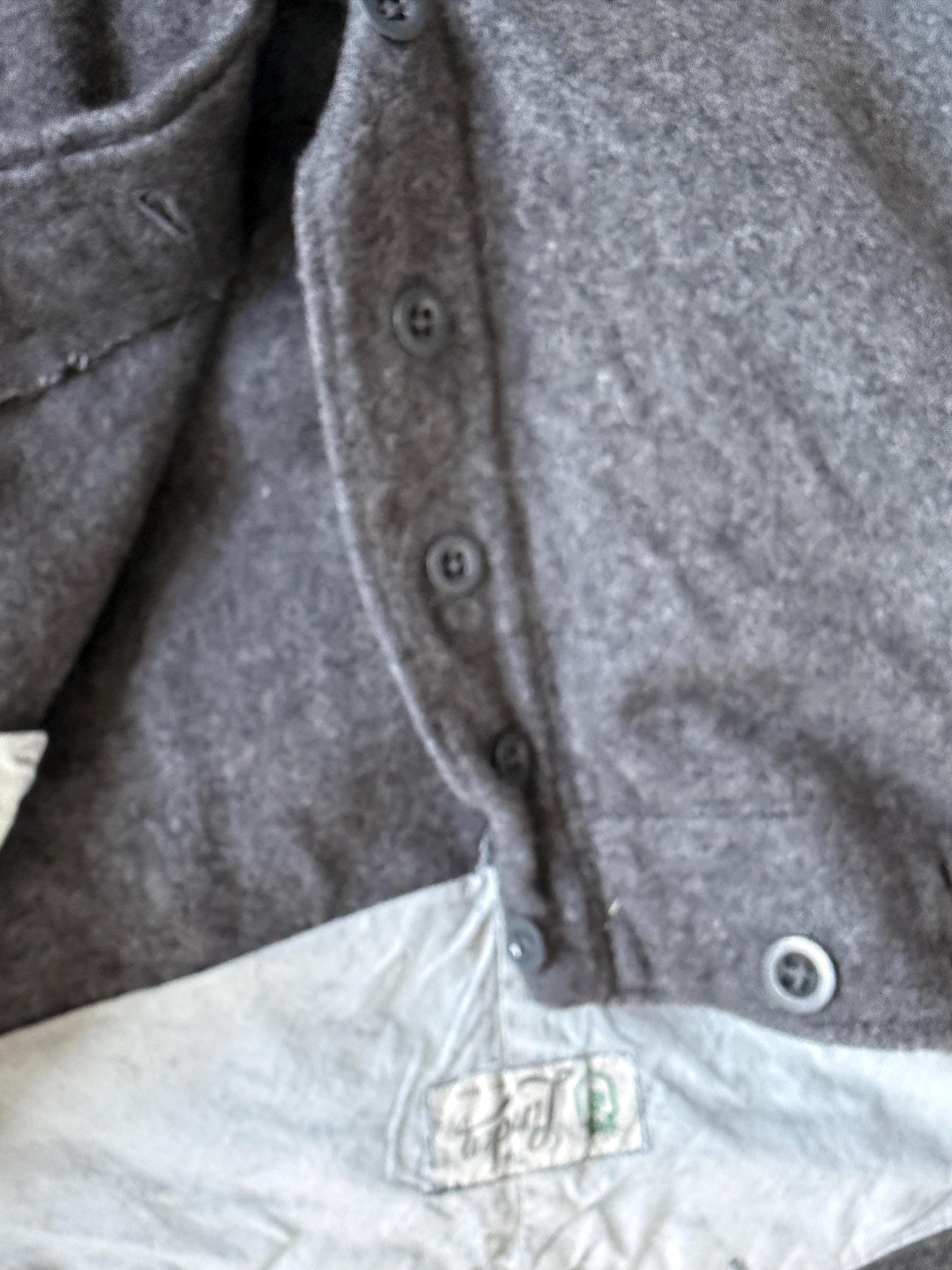 Vintage 1950s Grey Wool Flannel Trousers | High Waist Men's Tailored Button Fly England