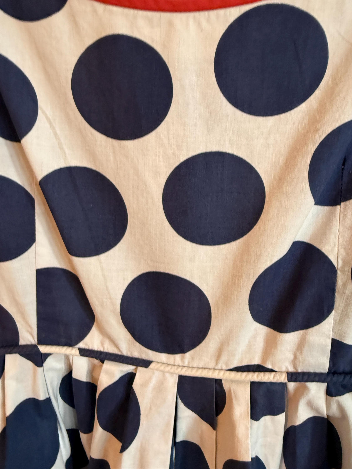 Vintage 1950s Mademoiselle Polka Dot Sundress & Bolero Set Navy Red Size 16