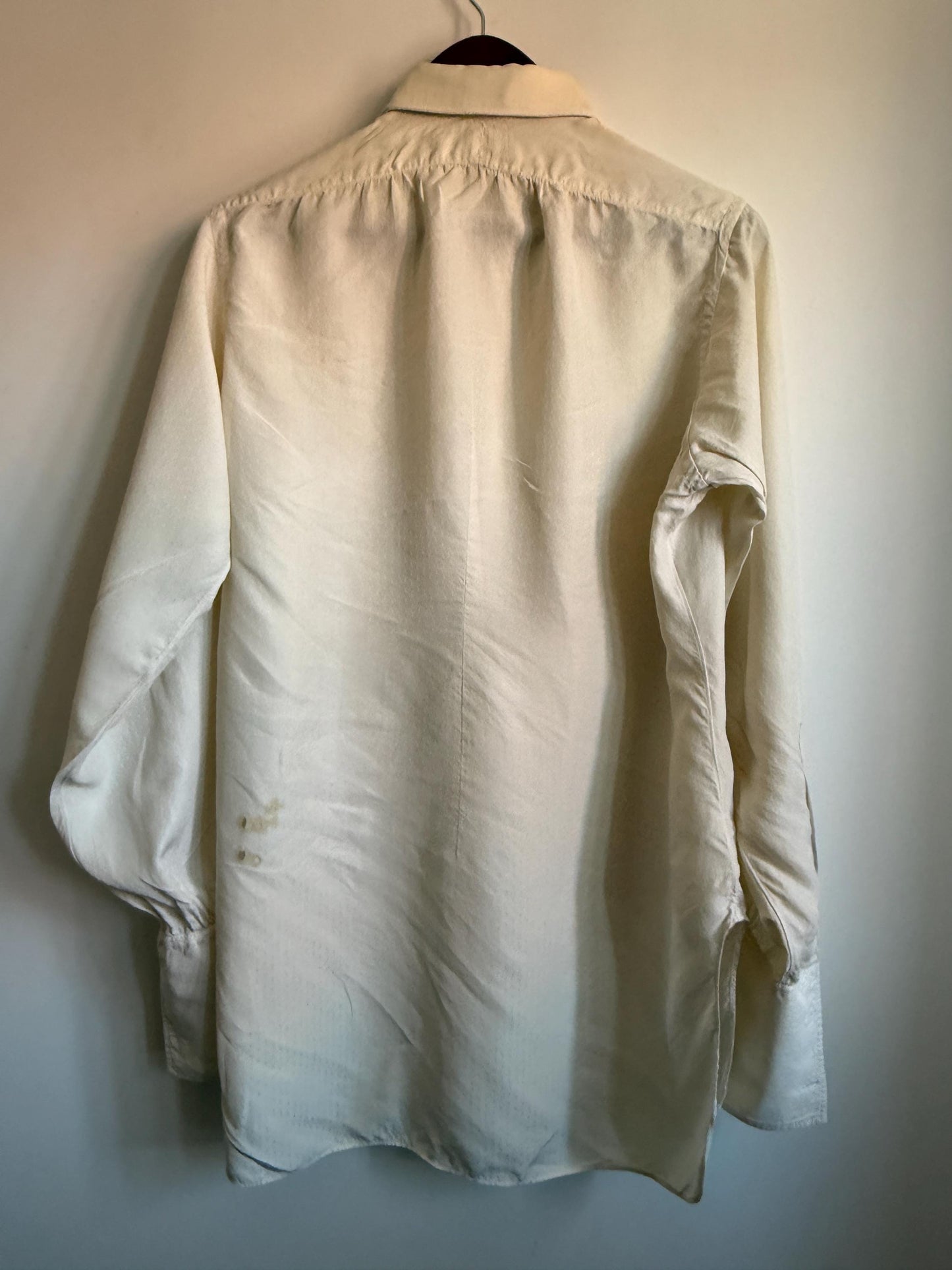 Vintage 1956 A. Sulka & Co White Dress Shirt UK 15.5 Self Pattern Cotton Formal Shirt London New Bond St