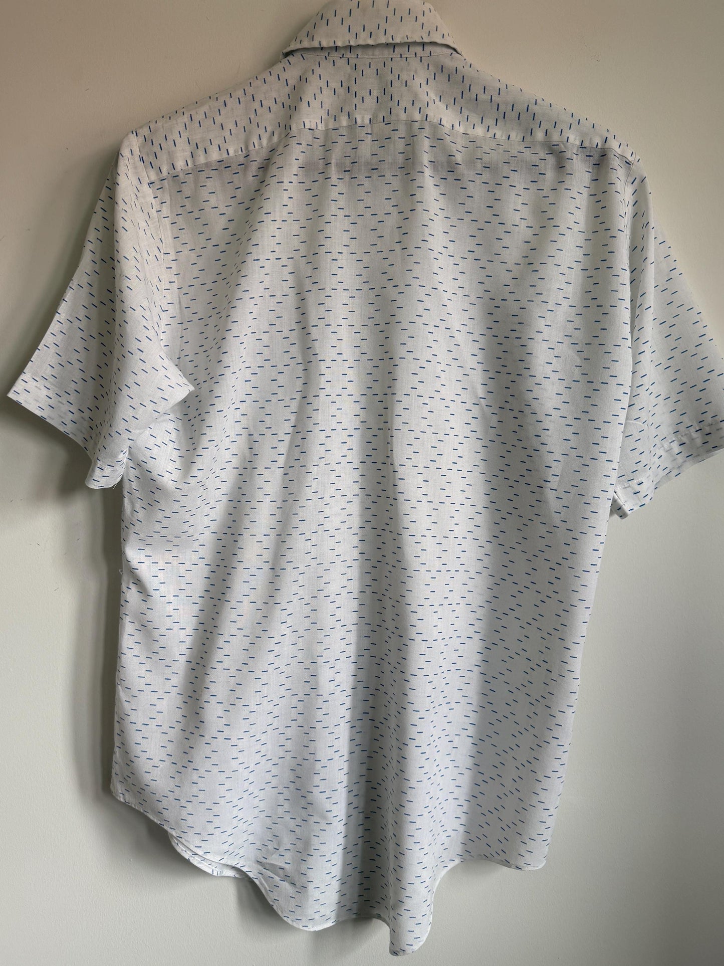 Vintage 1960s-70s Arrow Club Dash Print Short Sleeve Shirt – Mod Style