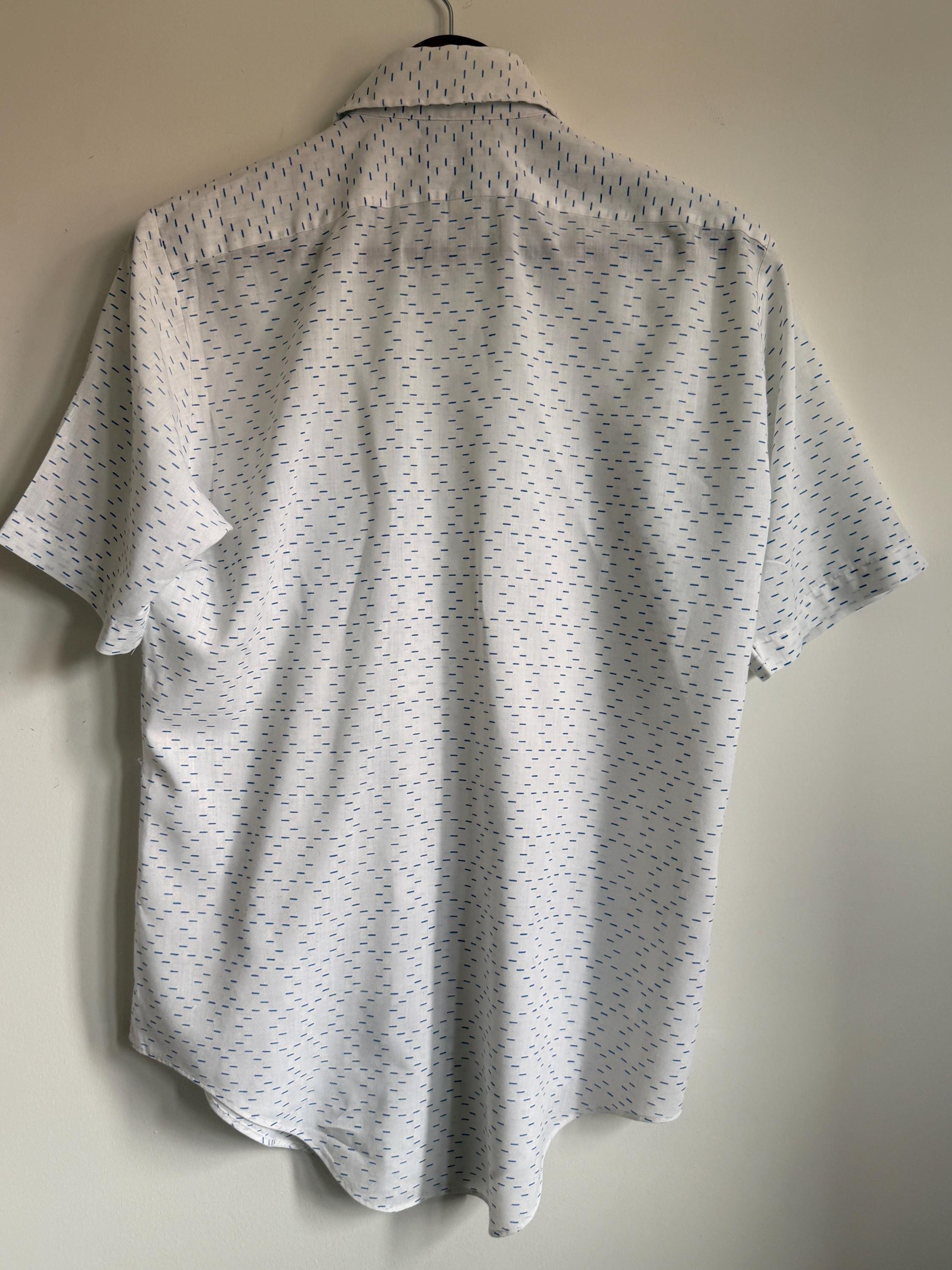 Vintage 1960s-70s Arrow Club Dash Print Short Sleeve Shirt – Mod Style