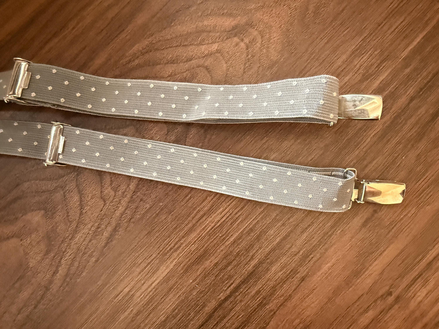 Vintage 1960s 70s Grey Polka Dot Men's Braces – Retro Clip On Trouser Suspenders