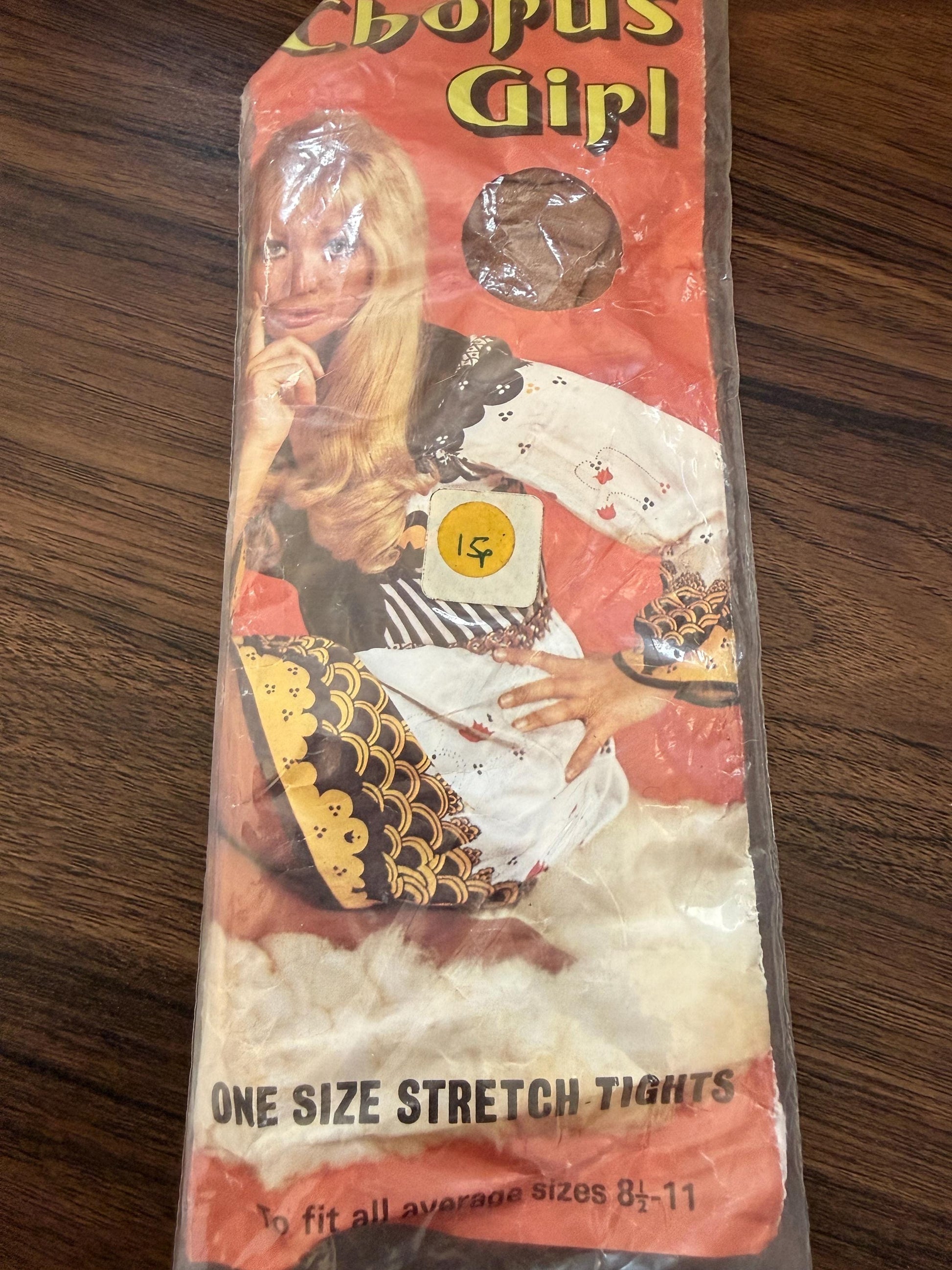 Vintage 1960s Chorus Girl Tights Deadstock One Size Stretch Tights Original Packaging