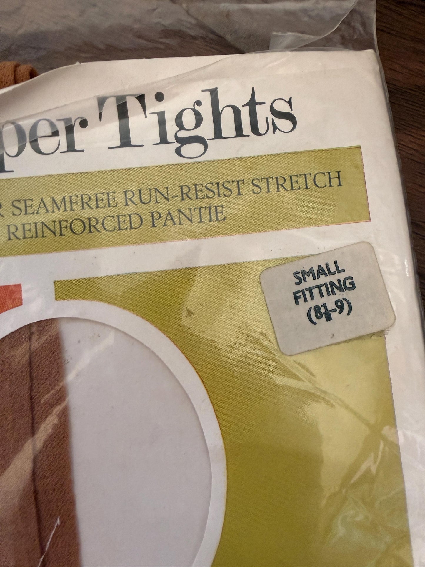 Vintage 1960s Pretty Polly Super Tights Deadstock Seamfree Nylon Made in England