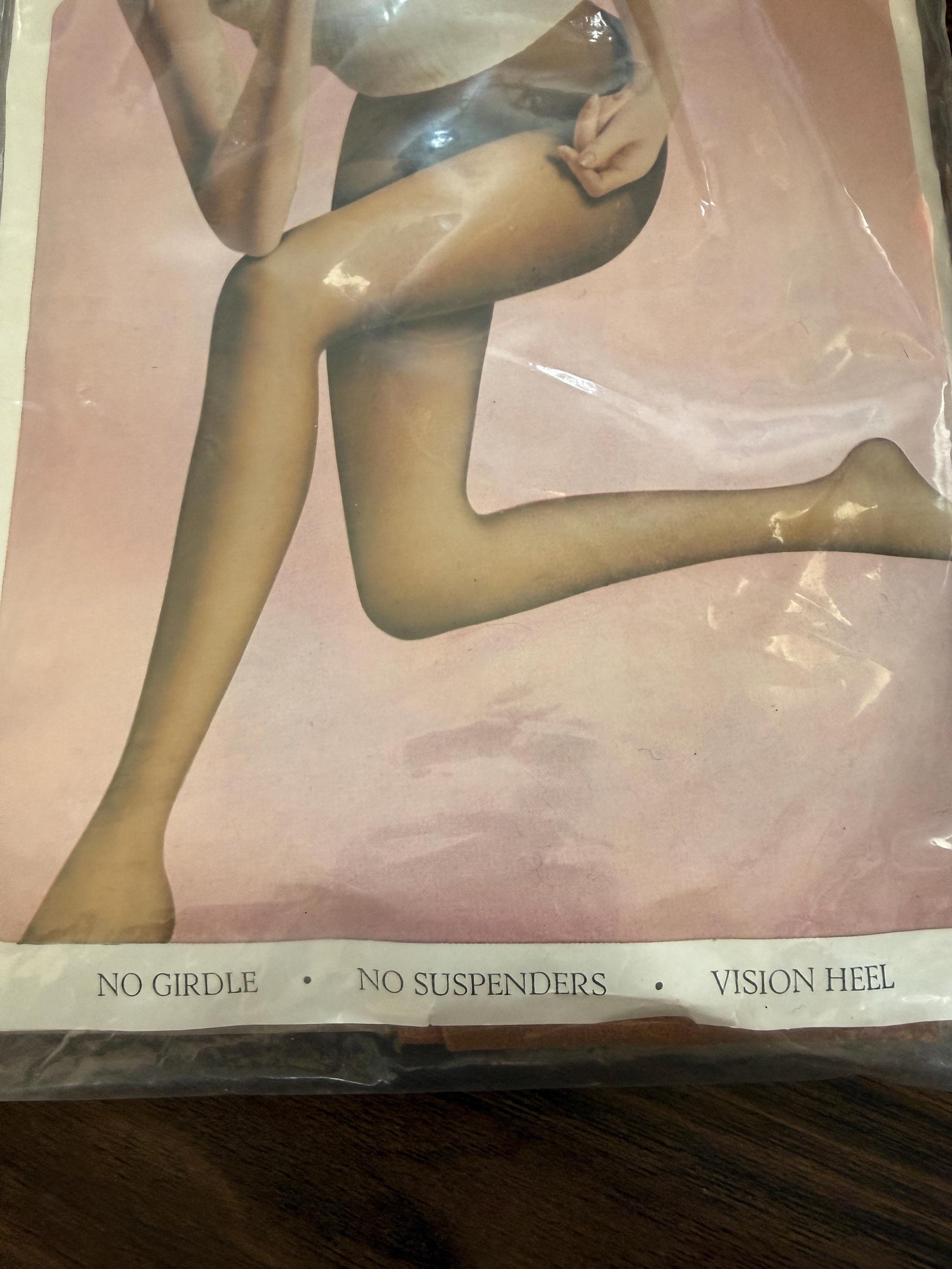 Vintage 1960s Pretty Polly Super Tights Deadstock Seamfree Nylon Made in England