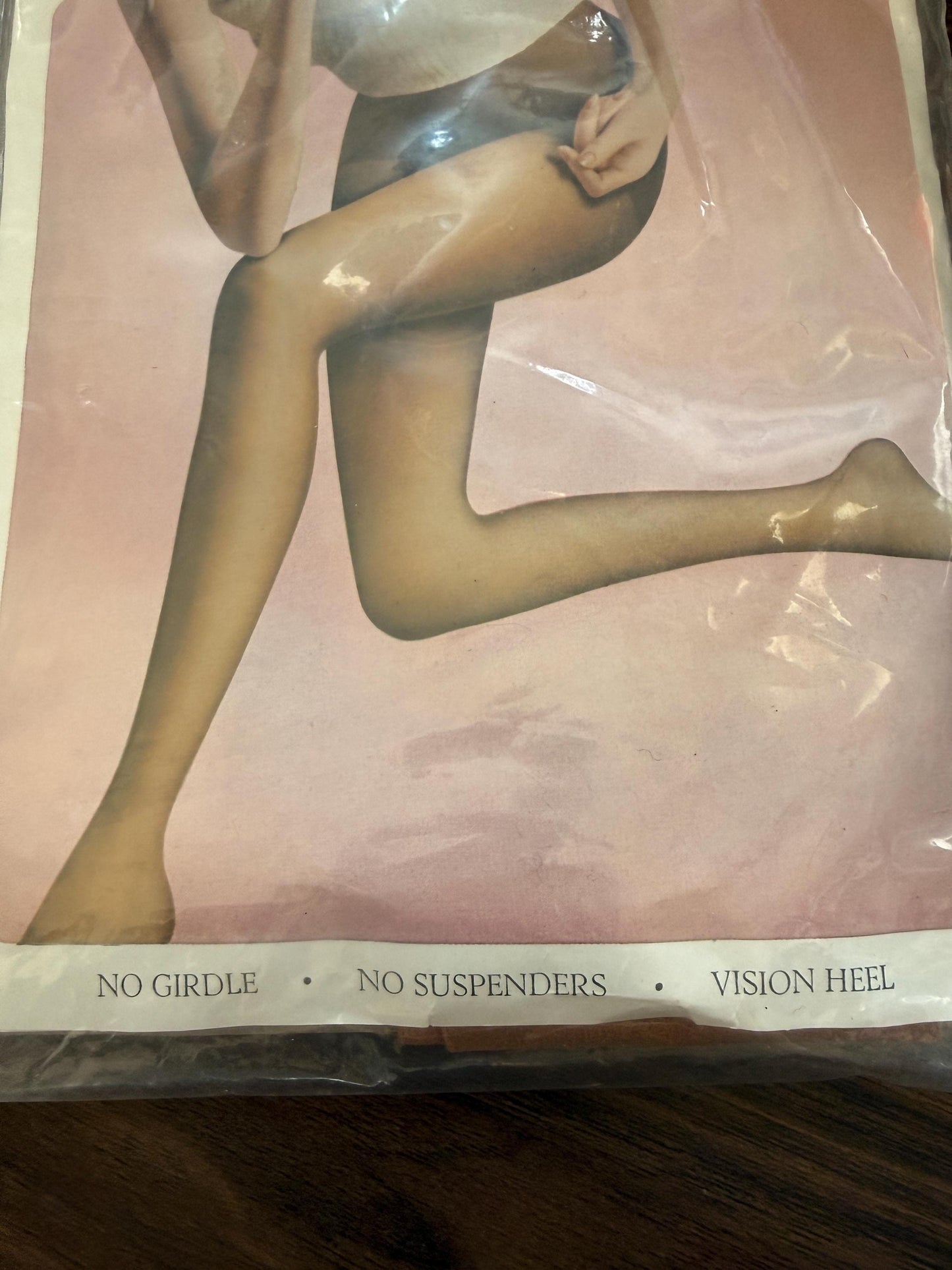 Vintage 1960s Pretty Polly Super Tights Deadstock Seamfree Nylon Made in England