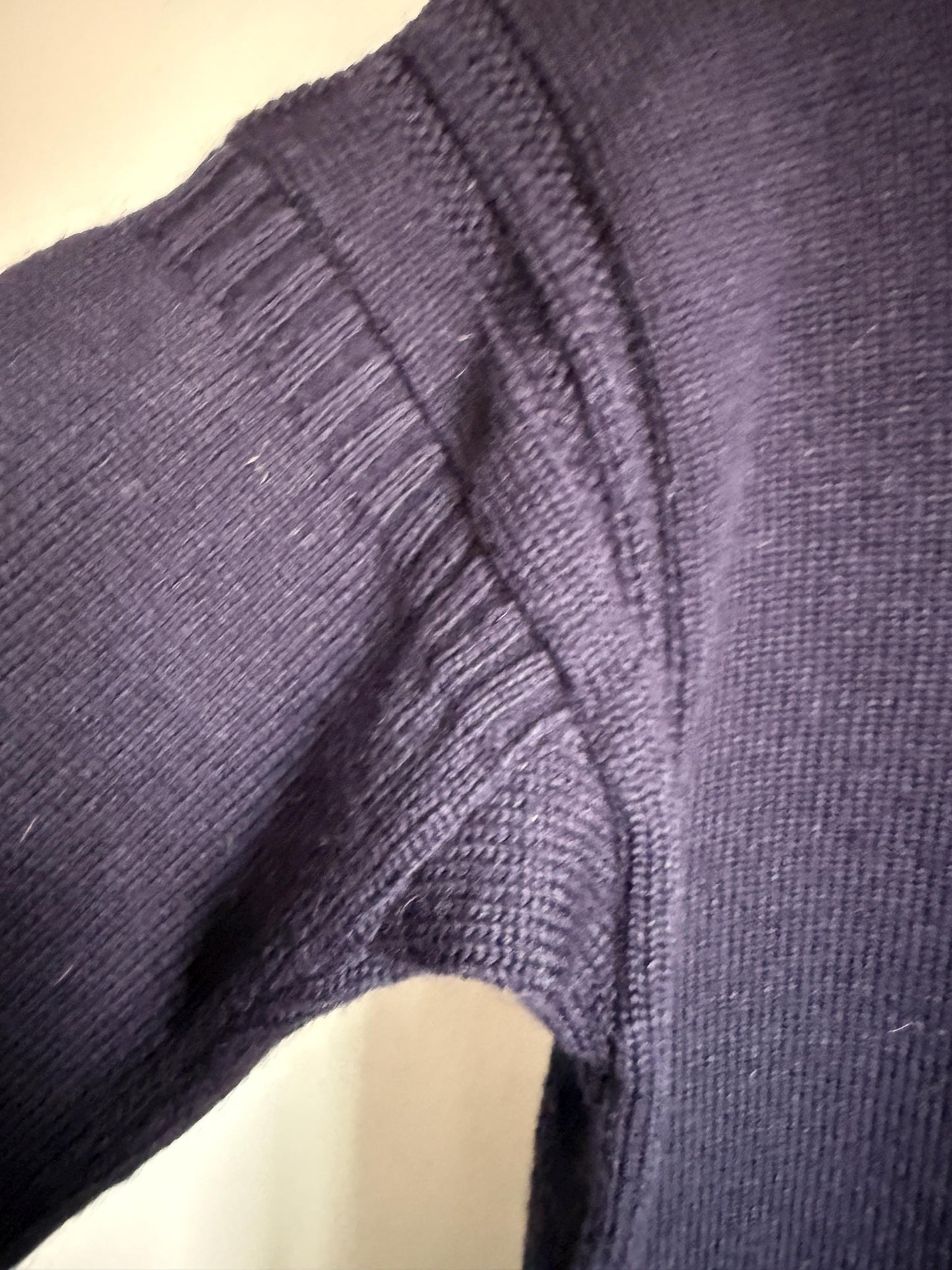 Vintage 1970s 80s Summit Sports Navy Pure New Wool Sporting Jumper Made in Great Britain