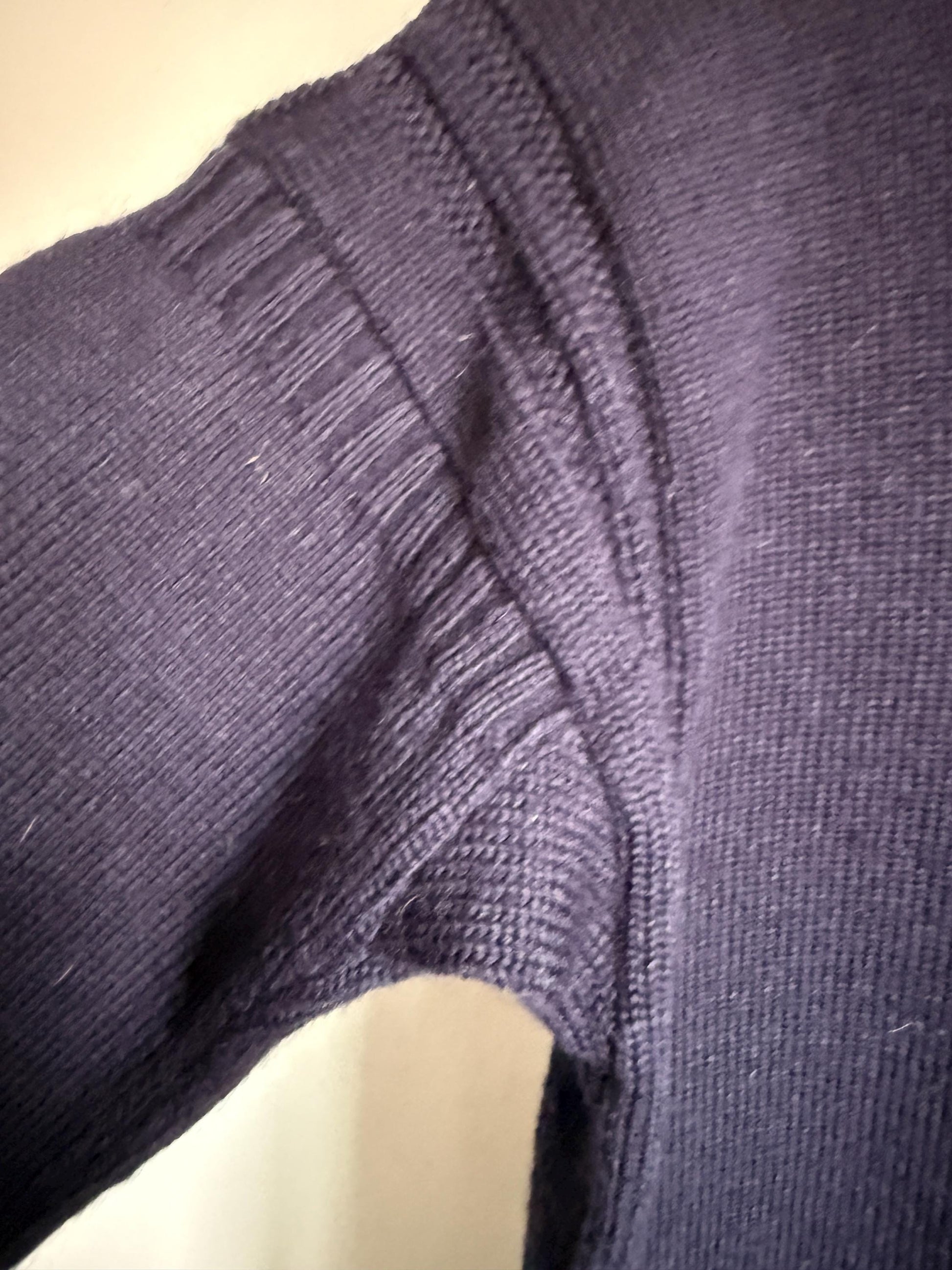 Vintage 1970s 80s Summit Sports Navy Pure New Wool Sporting Jumper Made in Great Britain