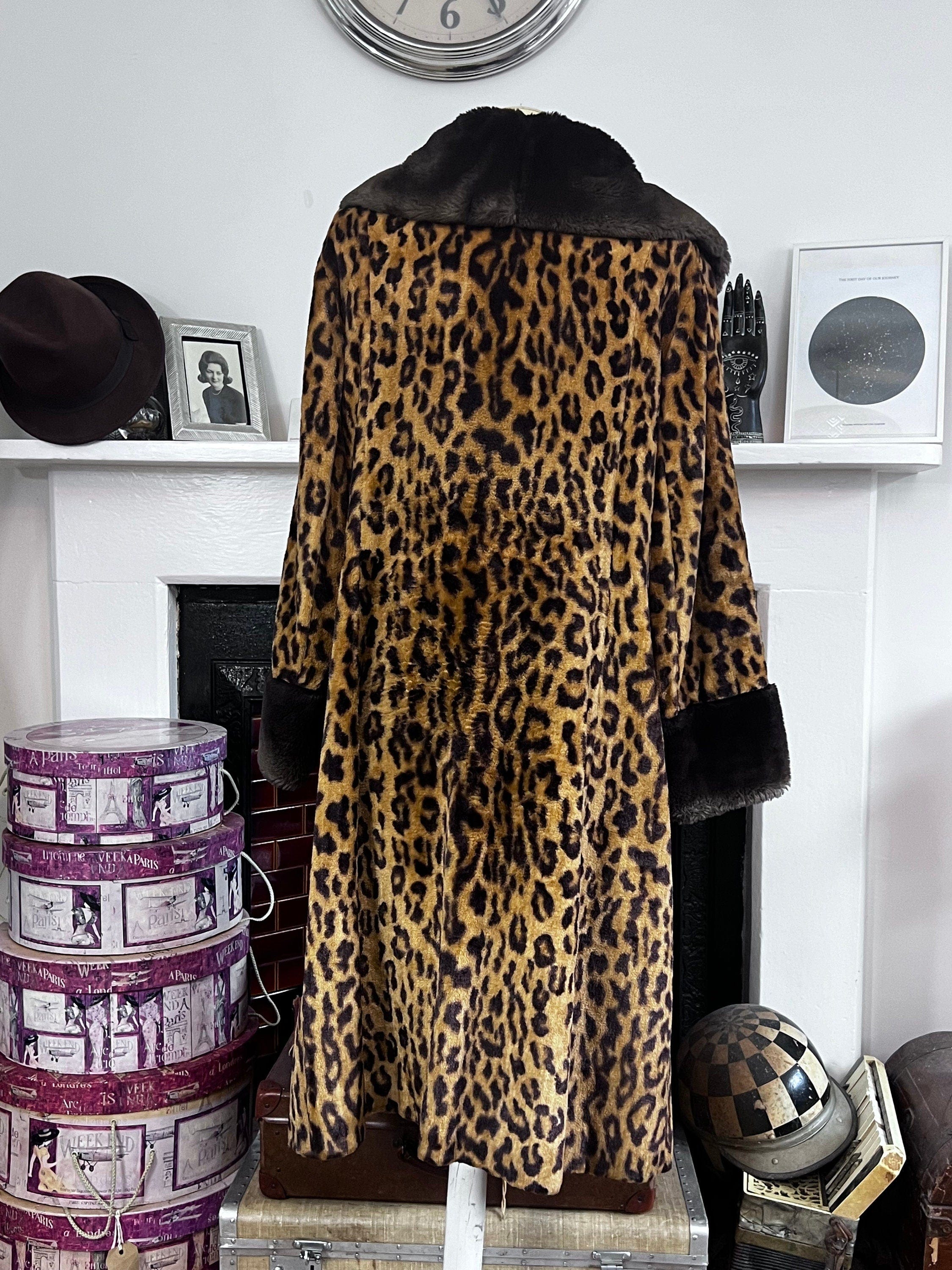 Vintage cheetah fur on sale coat