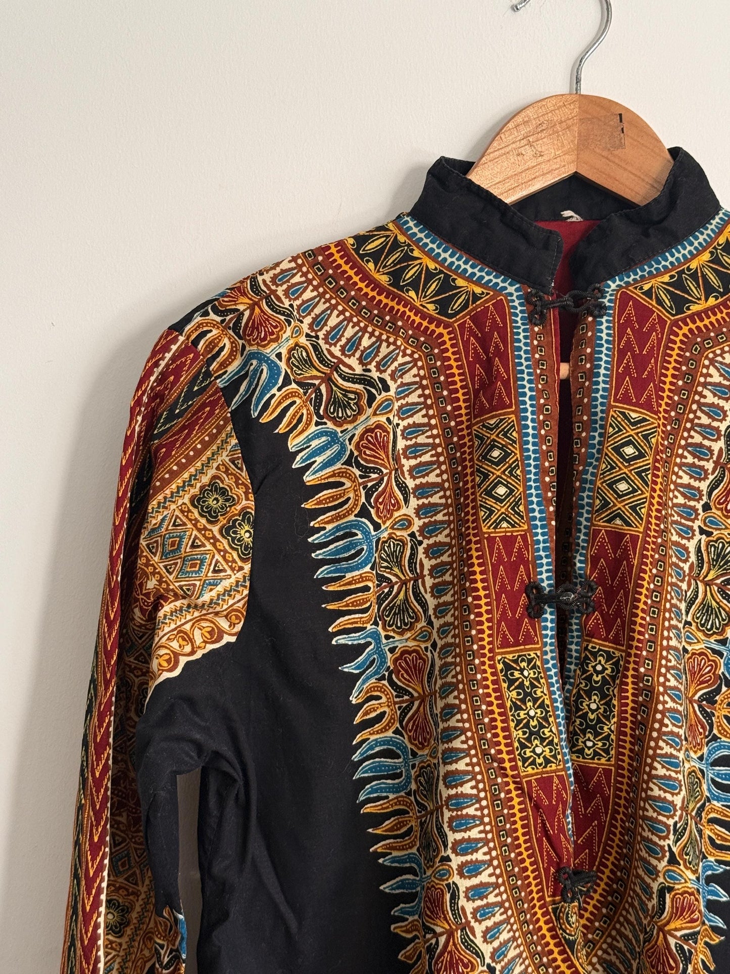 Vintage 1970s Dashiki Tunic UK 8 10 | African Print Tunic Dress | Boho Festival Dress | Ethnic Print Vintage