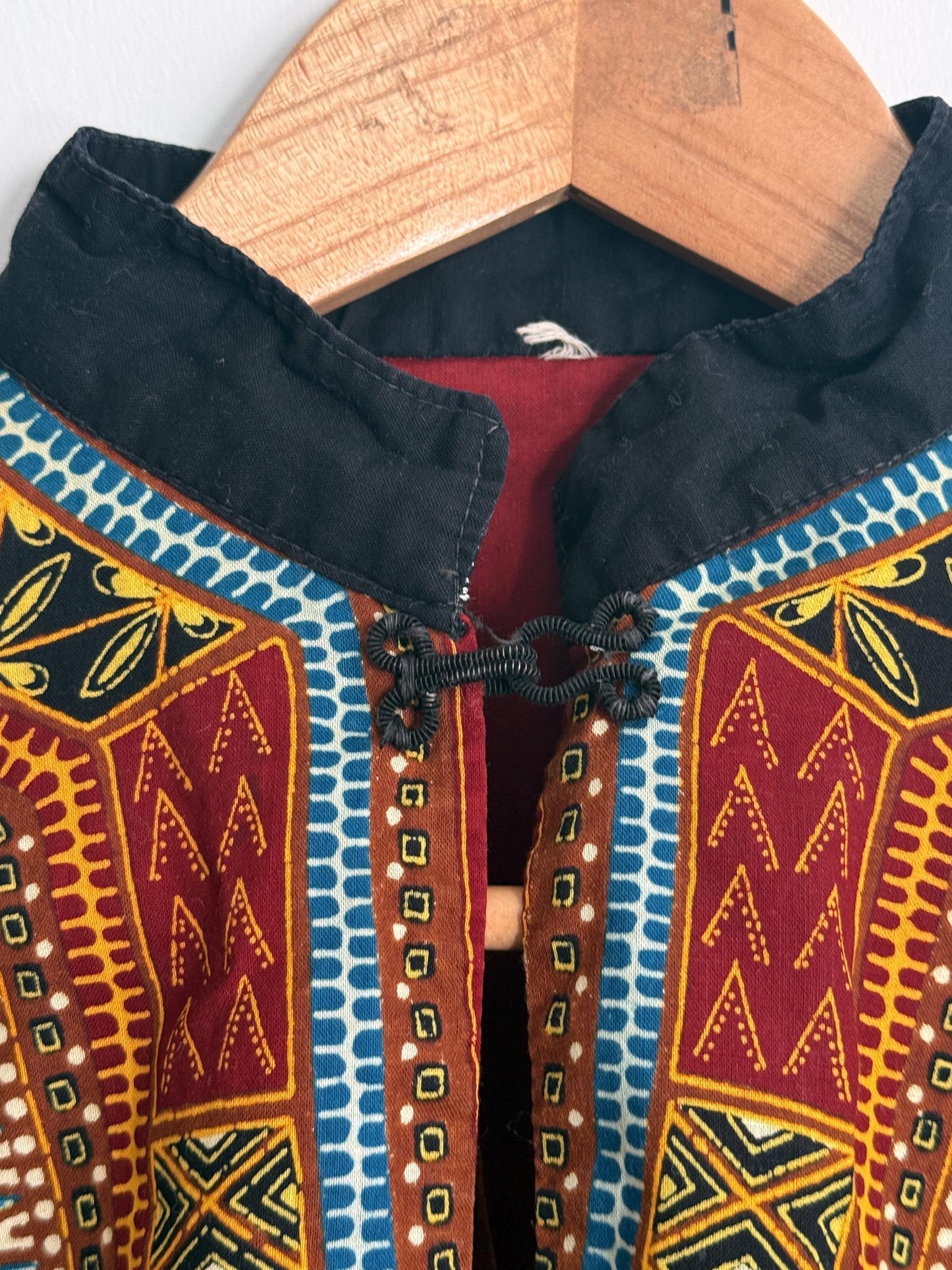 Vintage 1970s Dashiki Tunic UK 8 10 | African Print Tunic Dress | Boho Festival Dress | Ethnic Print Vintage
