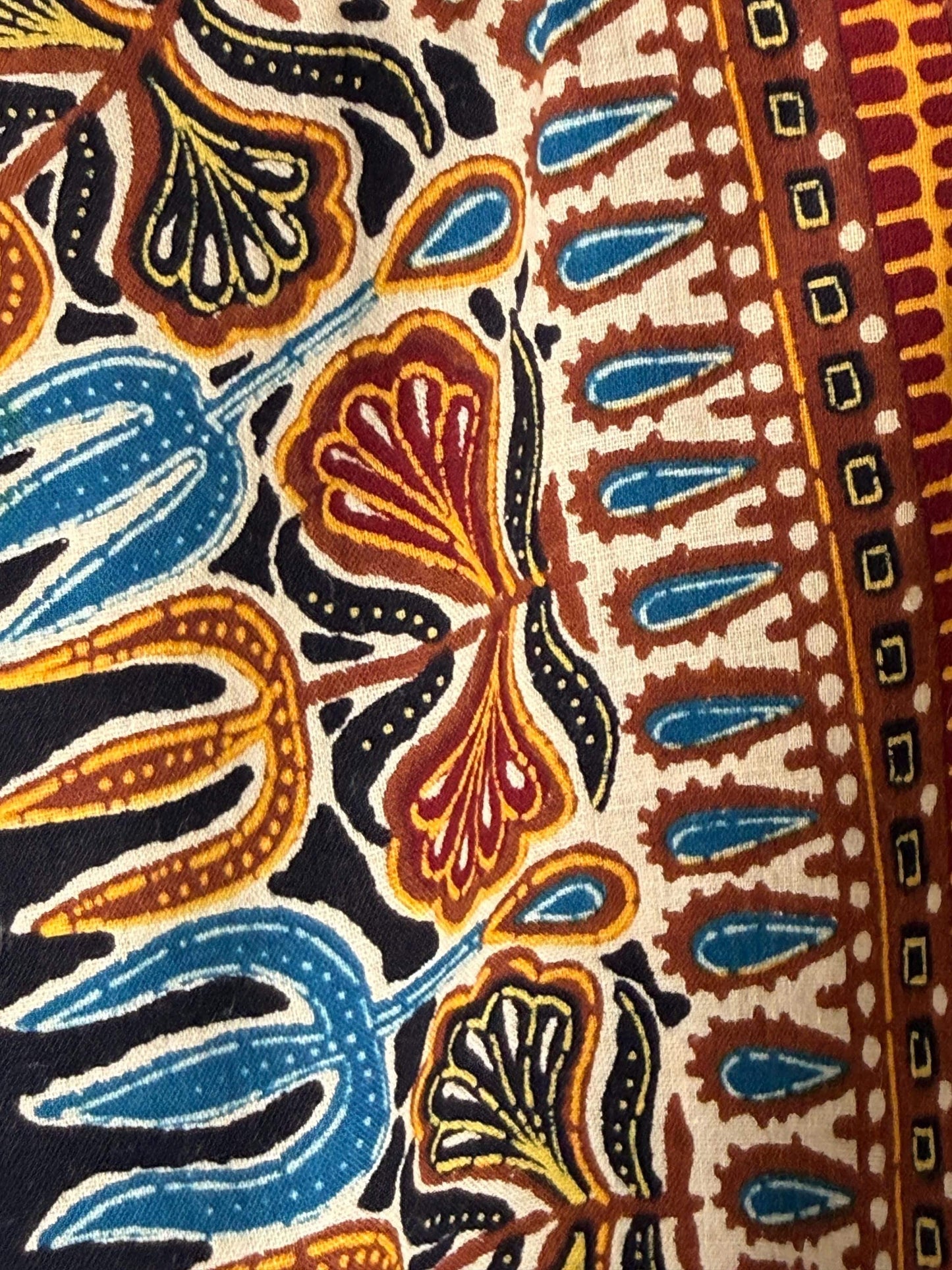 Vintage 1970s Dashiki Tunic UK 8 10 | African Print Tunic Dress | Boho Festival Dress | Ethnic Print Vintage