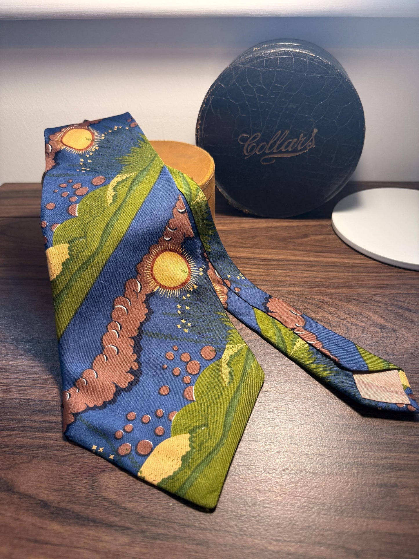 Vintage 1970s Take 6 Carnaby Street Silk Kipper Tie | Made in Italy | Mod Psychedelic Print | Wide Silk Necktie | Swinging London
