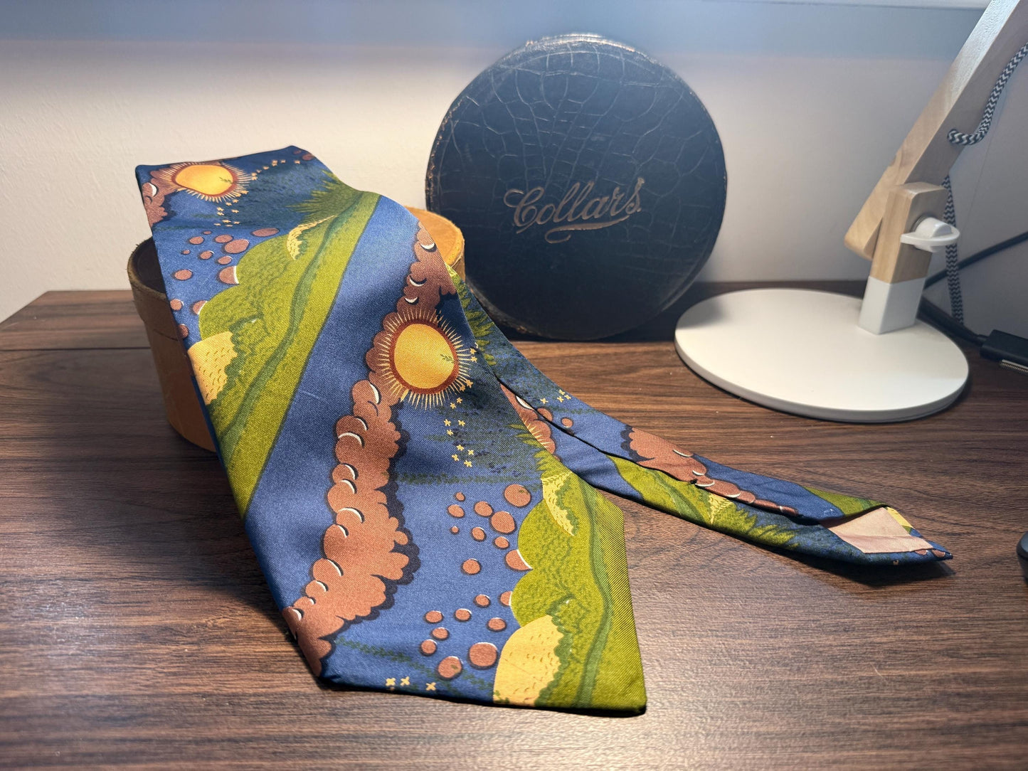 Vintage 1970s Take 6 Carnaby Street Silk Kipper Tie | Made in Italy | Mod Psychedelic Print | Wide Silk Necktie | Swinging London