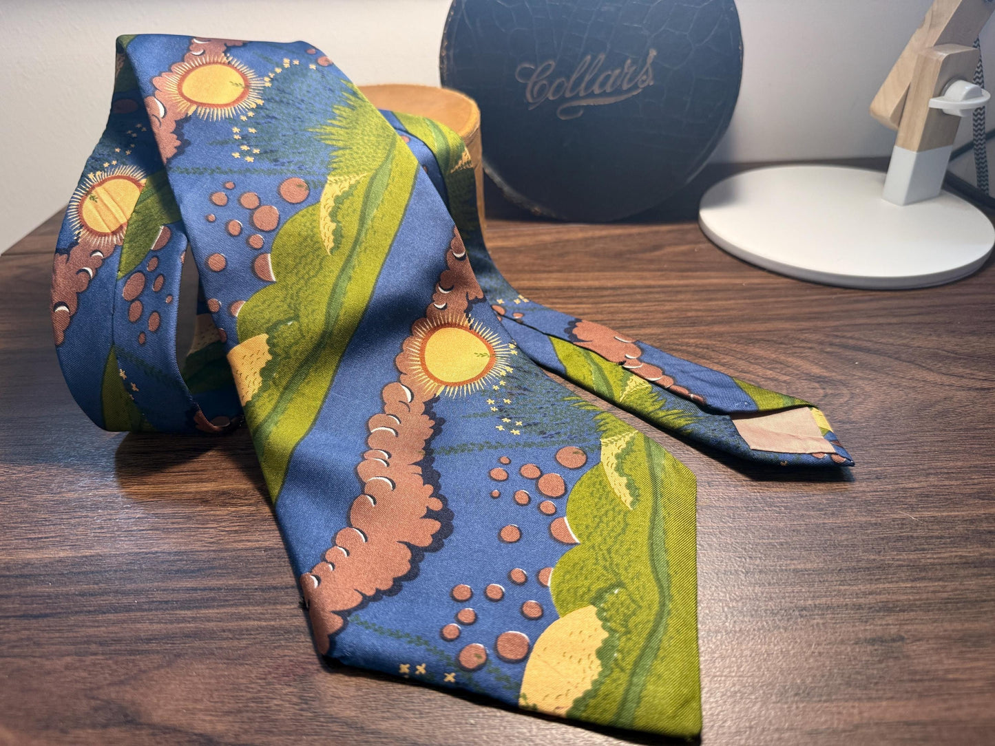 Vintage 1970s Take 6 Carnaby Street Silk Kipper Tie | Made in Italy | Mod Psychedelic Print | Wide Silk Necktie | Swinging London