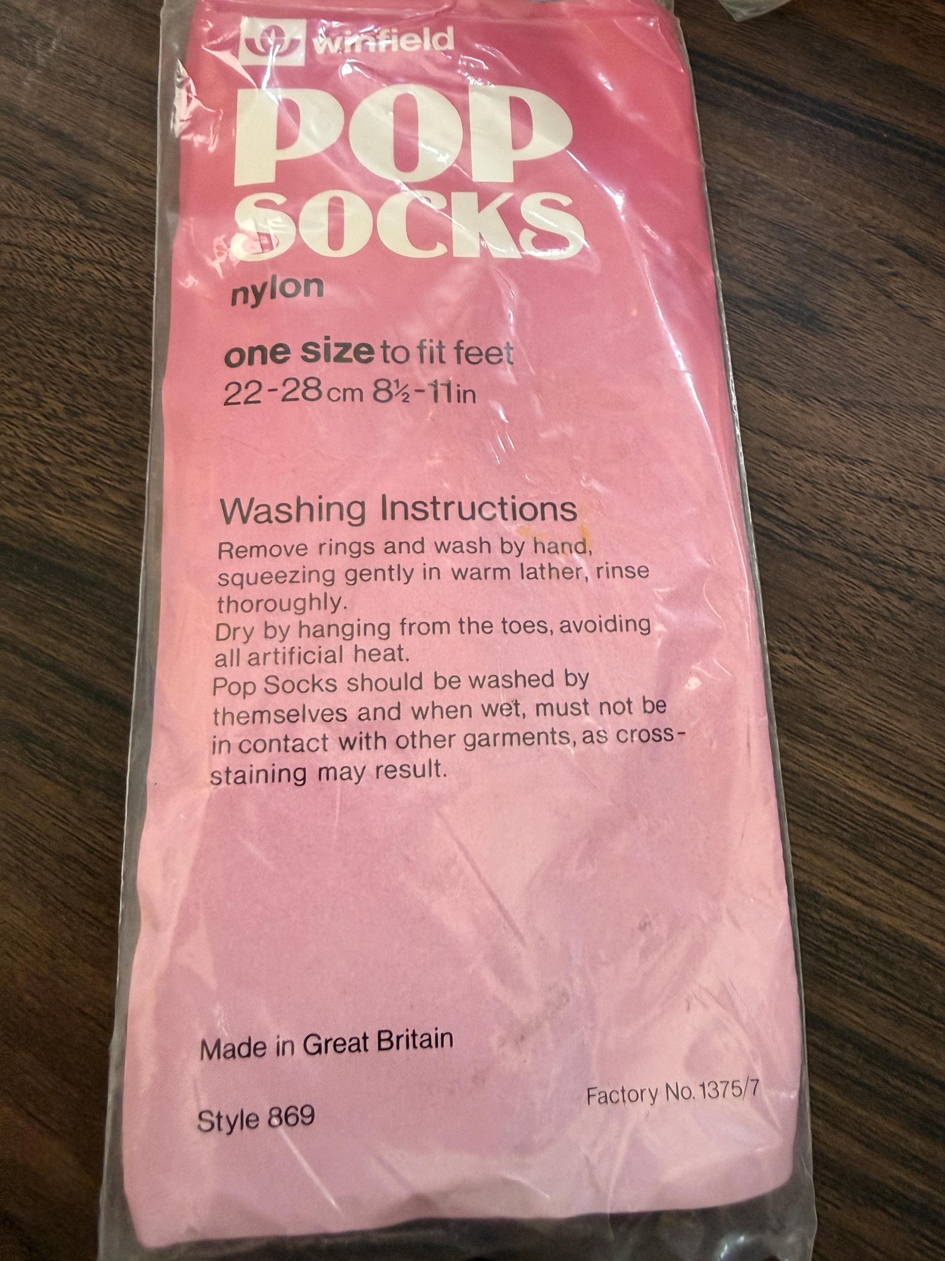 Vintage 1970s Winfield Pop Socks Woolworth Nylon Socks Sunrise Deadstock Original 2 Pack