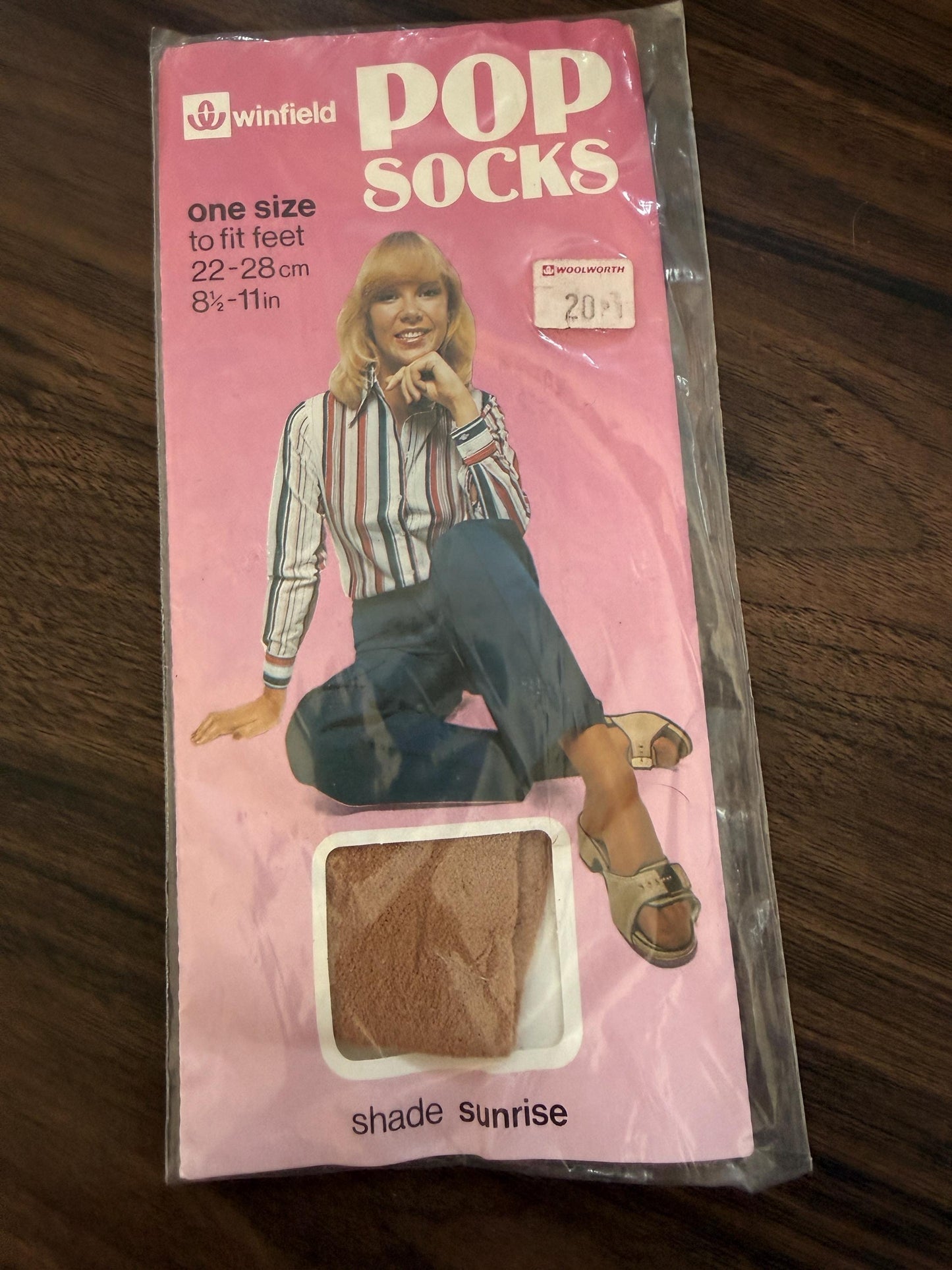 Vintage 1970s Winfield Pop Socks Woolworth Nylon Socks Sunrise Deadstock Original Pack