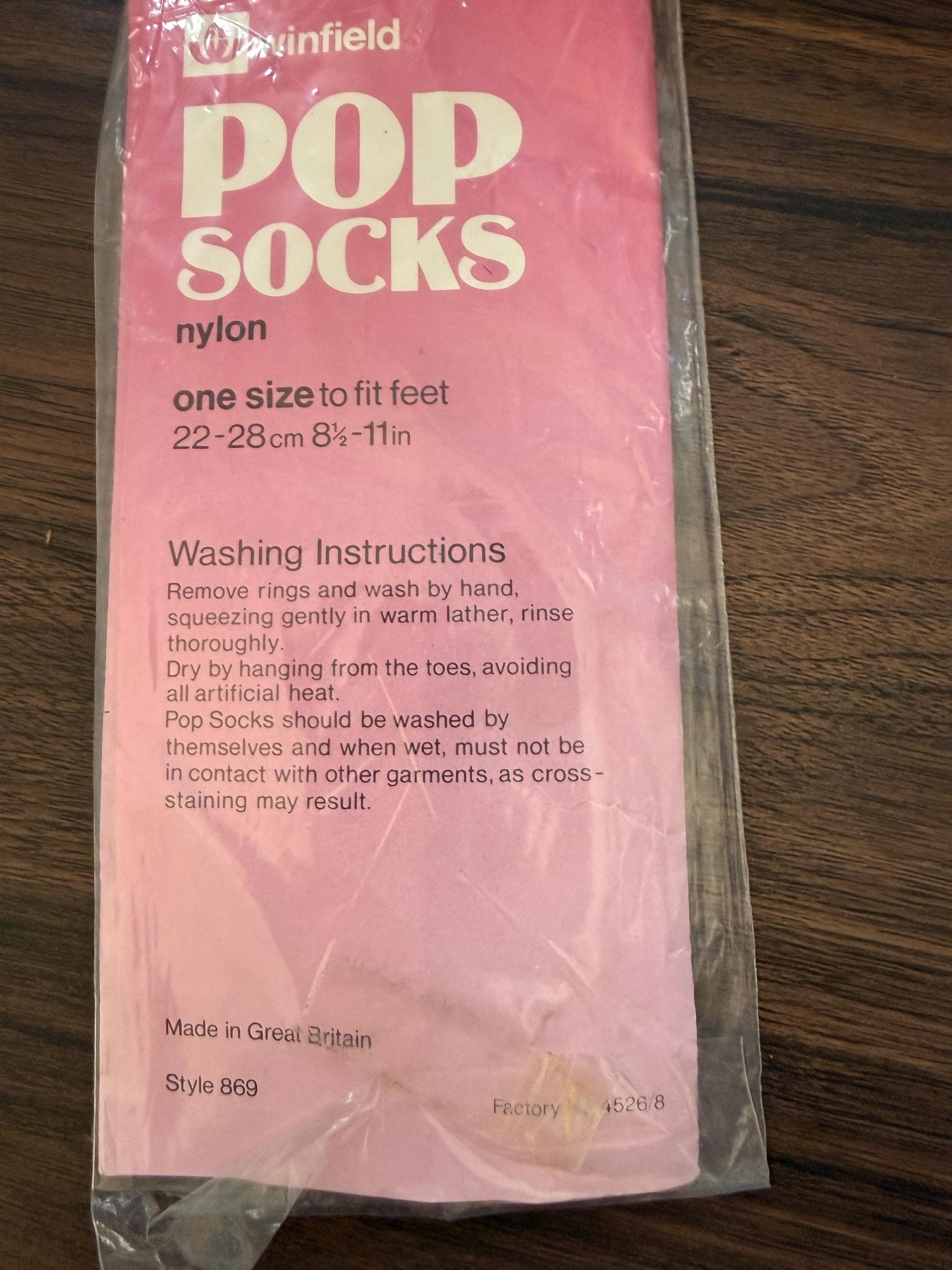 Vintage 1970s Winfield Pop Socks Woolworth Nylon Socks Sunrise Deadstock Original Pack