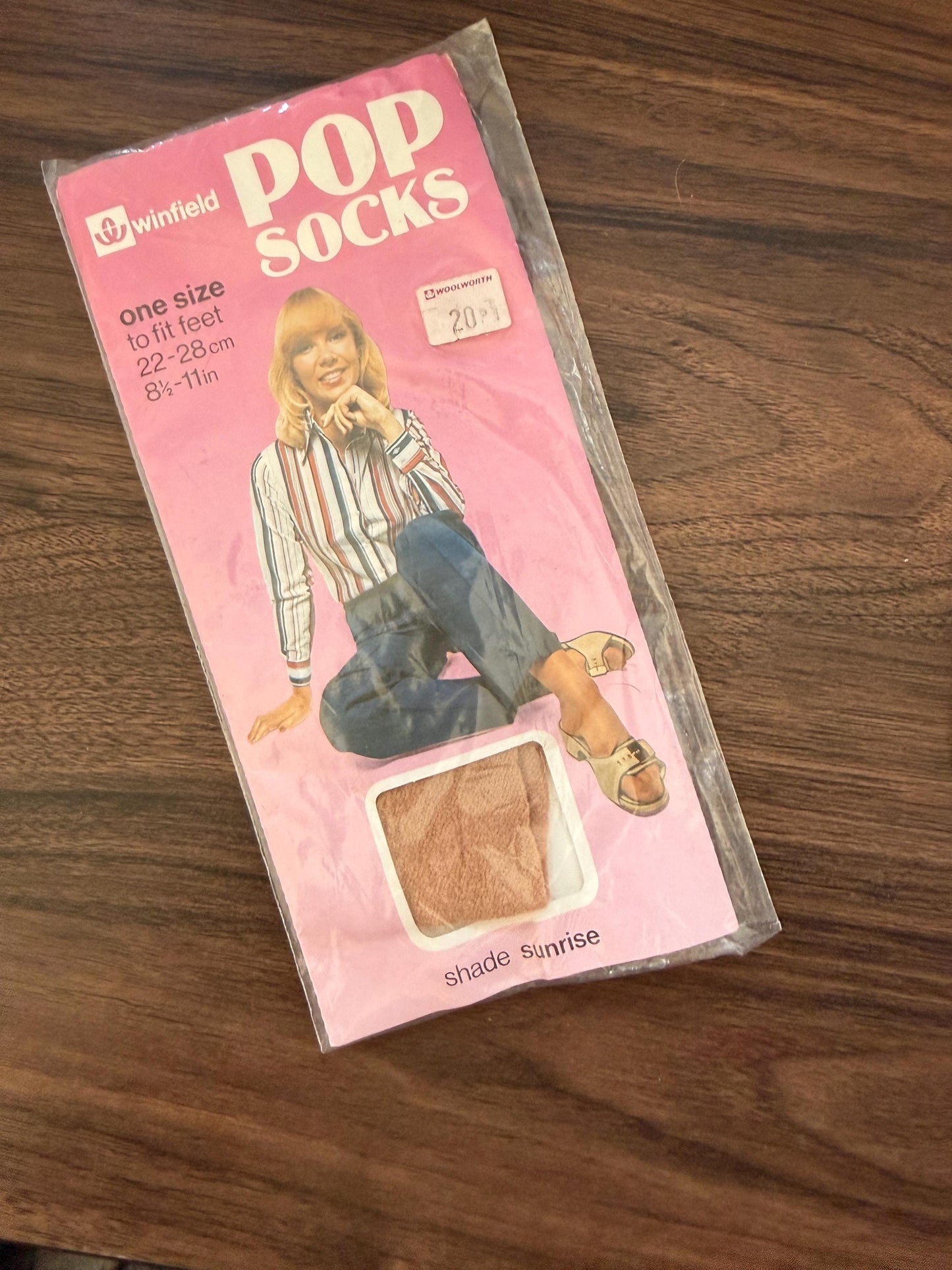 Vintage 1970s Winfield Pop Socks Woolworth Nylon Socks Sunrise Deadstock Original Pack