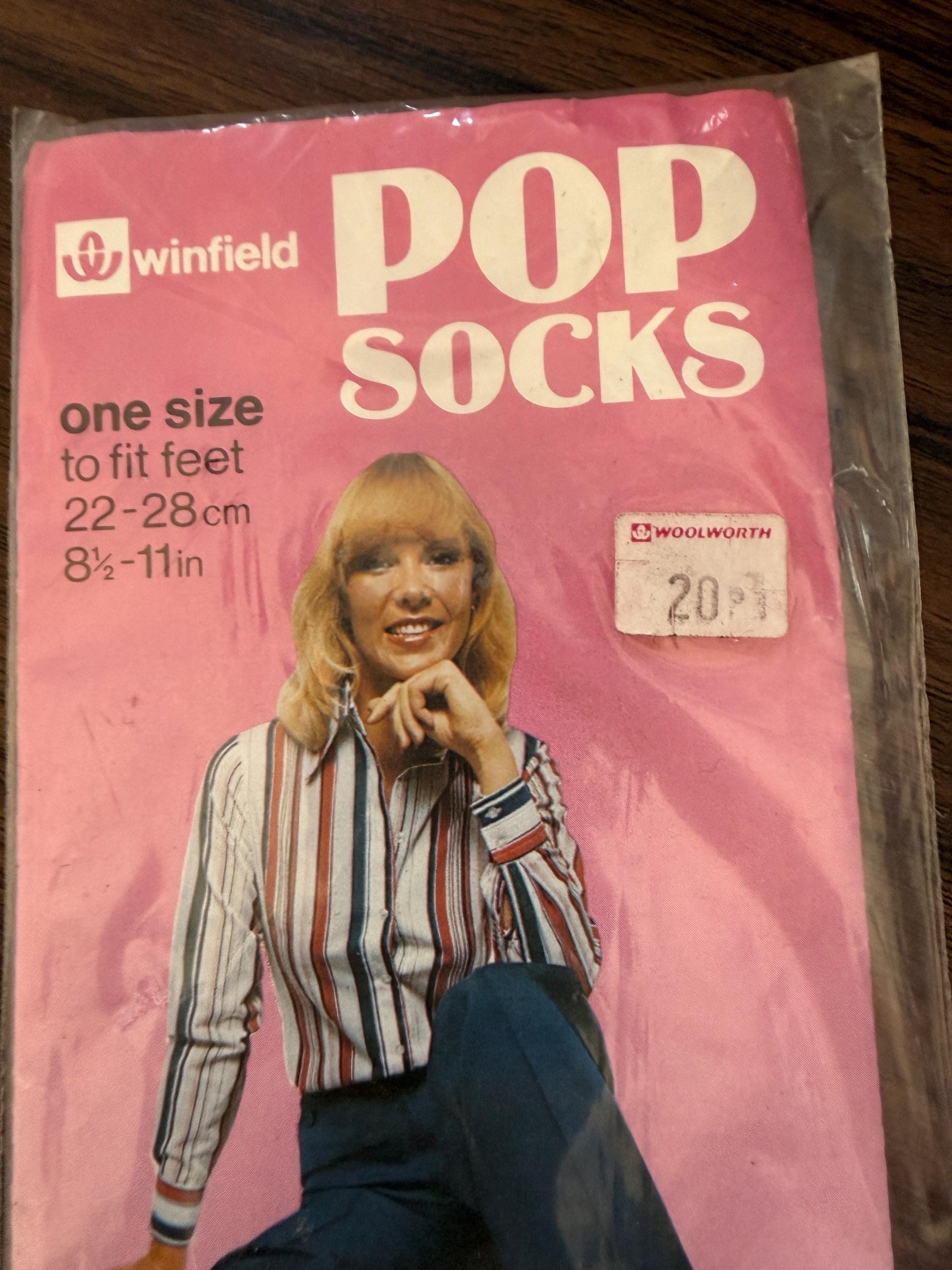 Vintage 1970s Winfield Pop Socks Woolworth Nylon Socks Sunrise Deadstock Original Pack