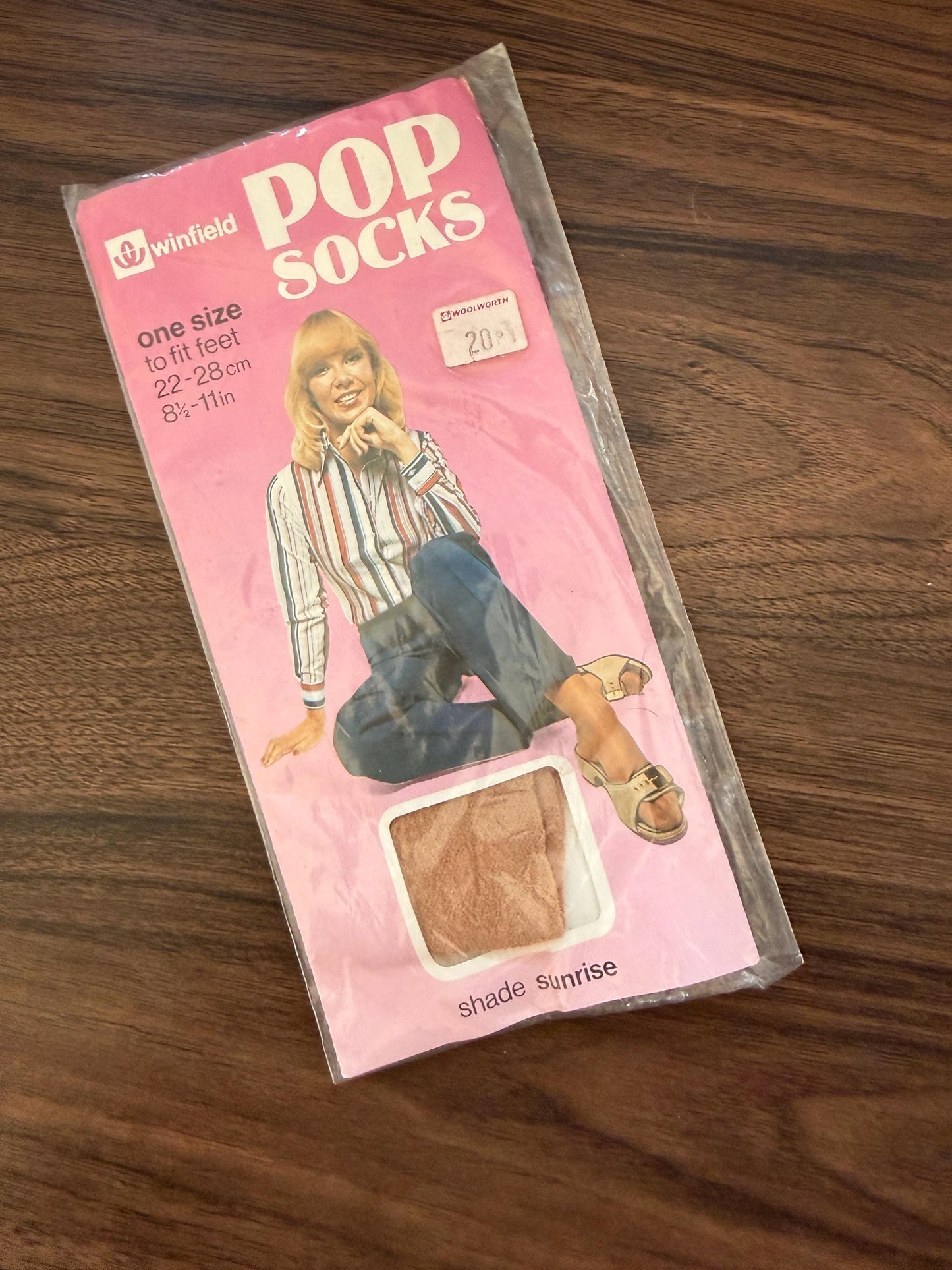 Vintage 1970s Winfield Pop Socks Woolworth Nylon Socks Sunrise Deadstock Original Pack