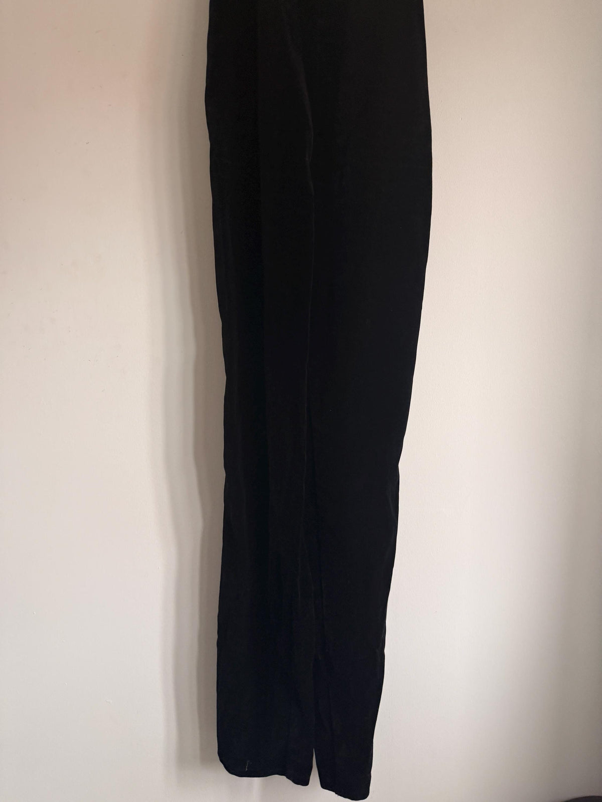 Vintage 1980s 90s Waves Black Velvet Dungarees UK 10 – Cotton Overalls Made in England