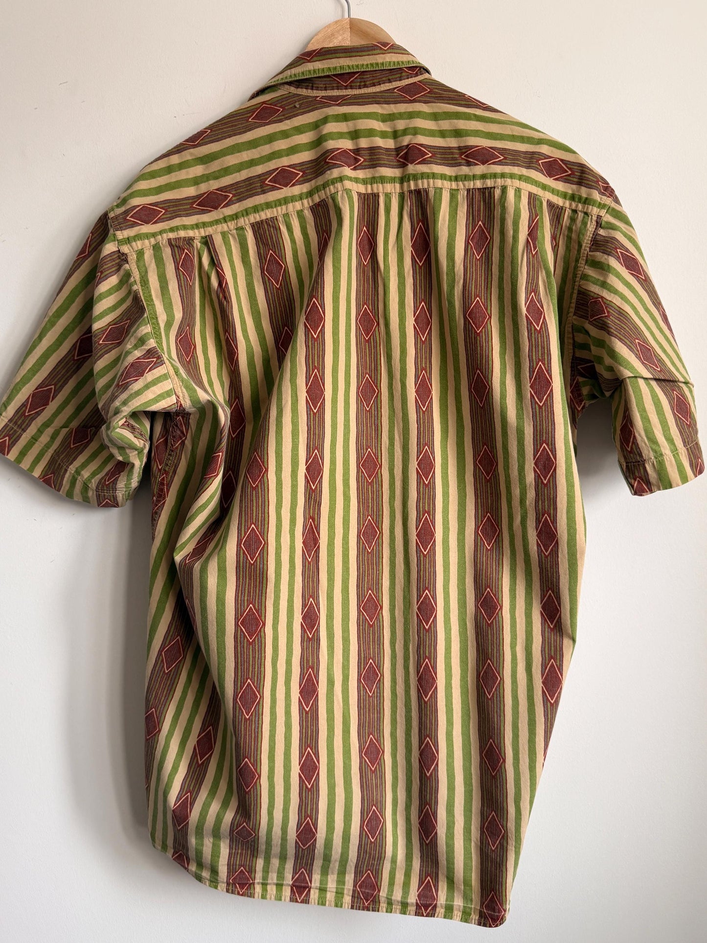 Vintage 1980s A Cause des Garçons Geometric Stripe Cotton Shirt