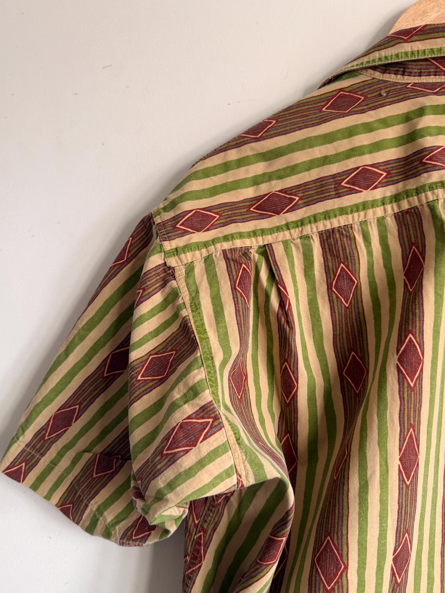 Vintage 1980s A Cause des Garçons Geometric Stripe Cotton Shirt