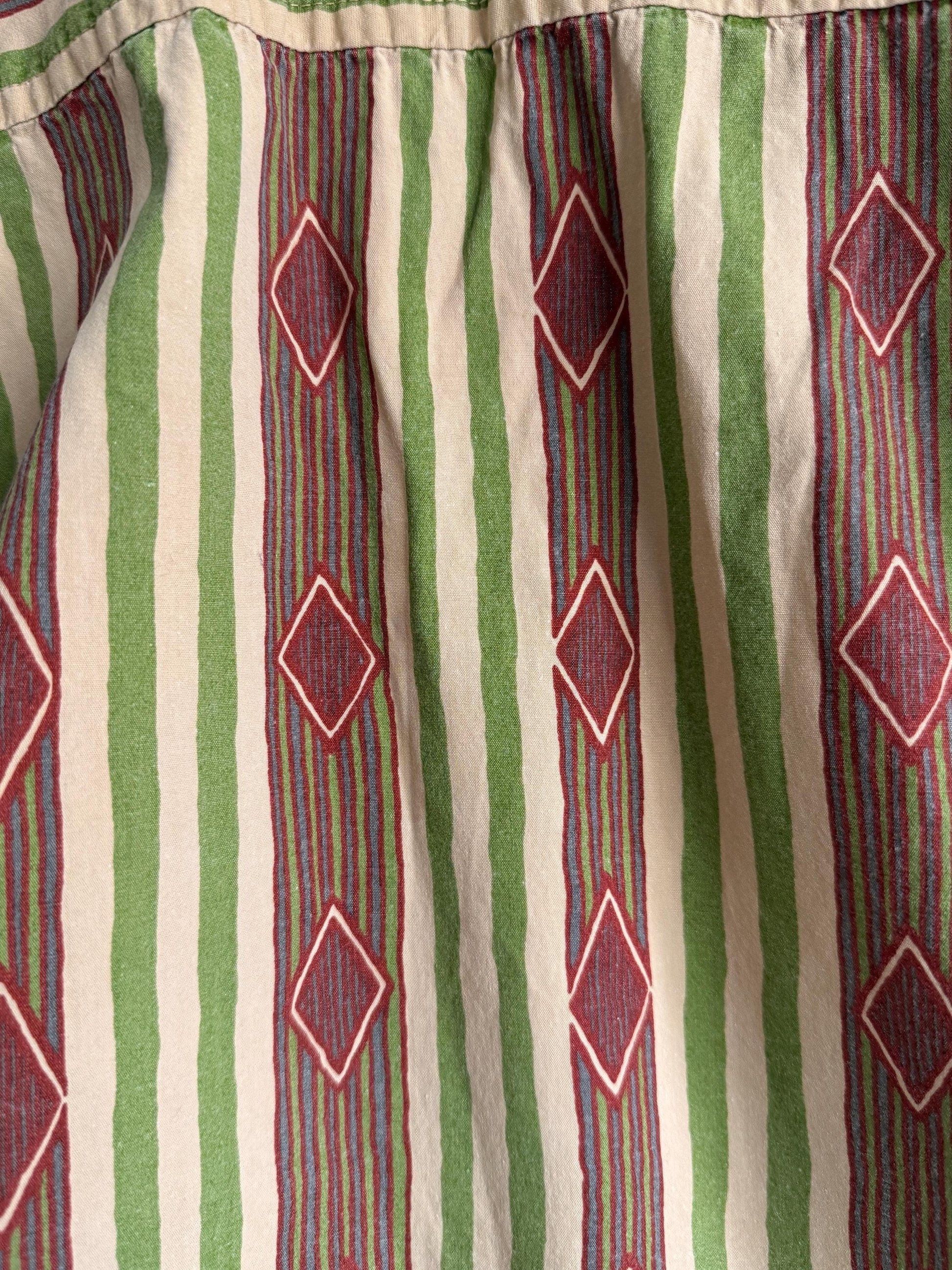 Vintage 1980s A Cause des Garçons Geometric Stripe Cotton Shirt
