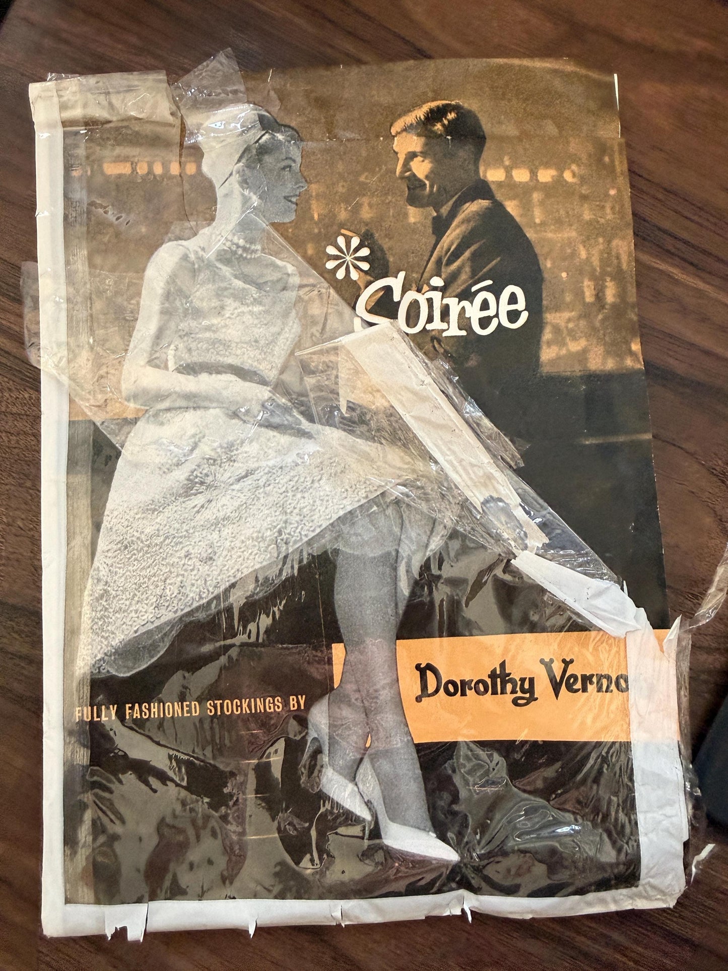 Vintage 50s 1960s Soirée Dorothy Vernon 15 Denier Fully Fashioned Nylon Tights Deadstock