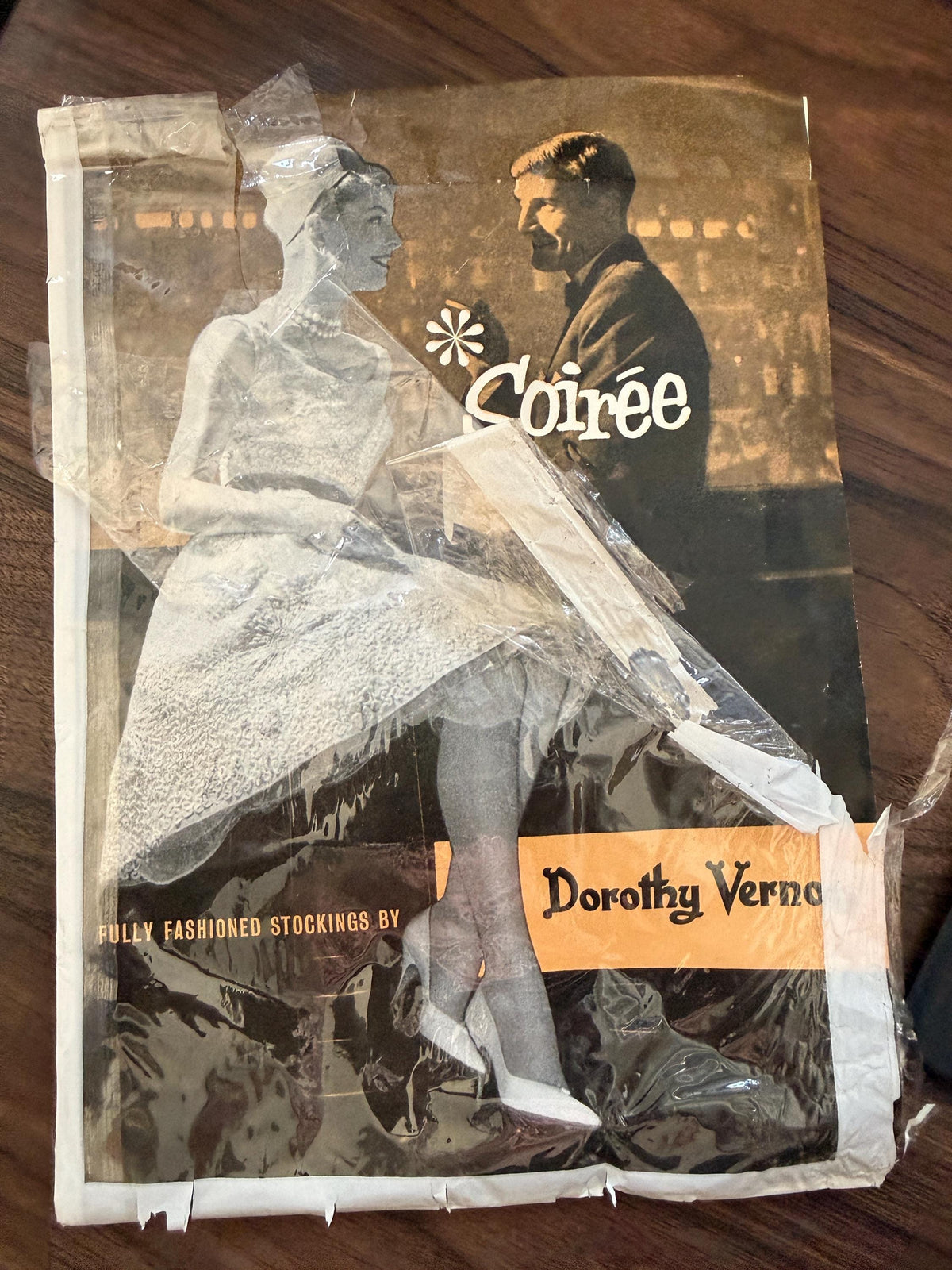 Vintage 50s 1960s Soirée Dorothy Vernon 15 Denier Fully Fashioned Nylon Tights Deadstock