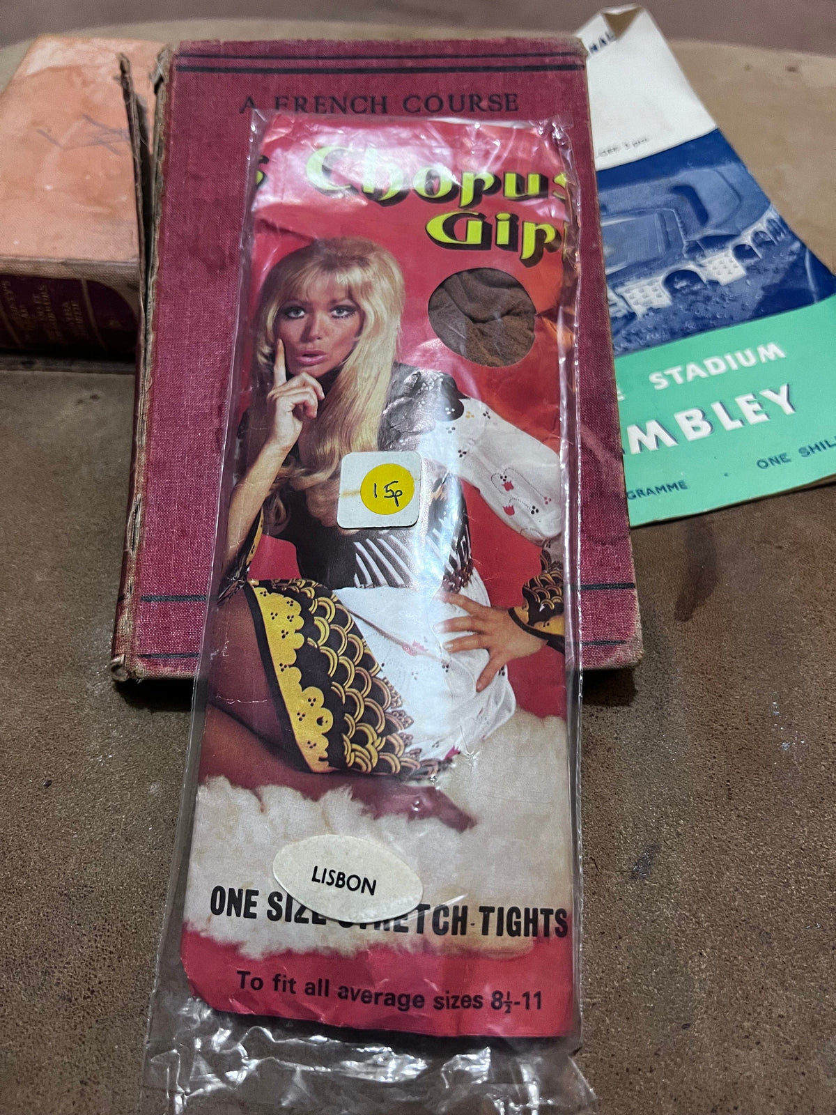 Vintage Tights Womens Chorus Girl Dark Tan (Lisbon) Deadstock Tights Brown Retro 60s 70s 1960s 1970s New in Packaging, vintage tights, panty