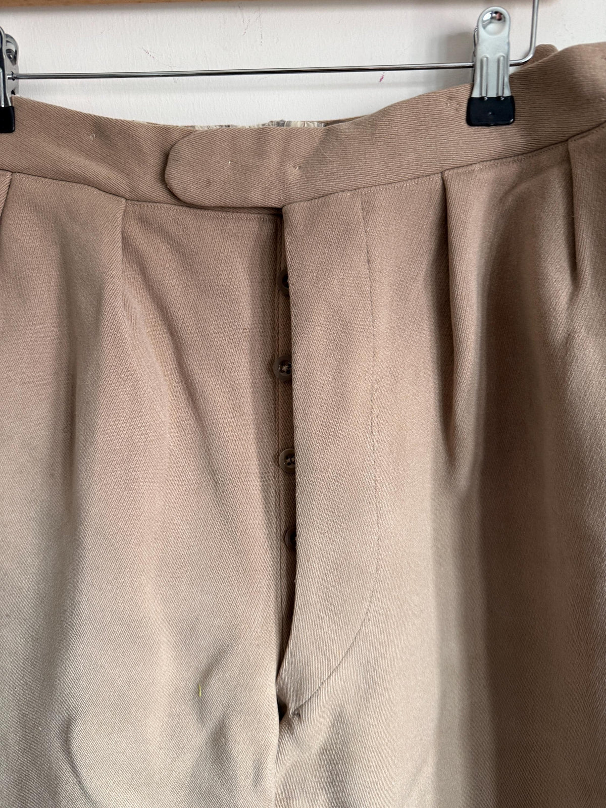 Vintage 1940s 1950s Adamsons Wool Flannel Trousers | High Waisted Pleated Men's Trousers | Brown Tailored Trousers | Made in England | 30W