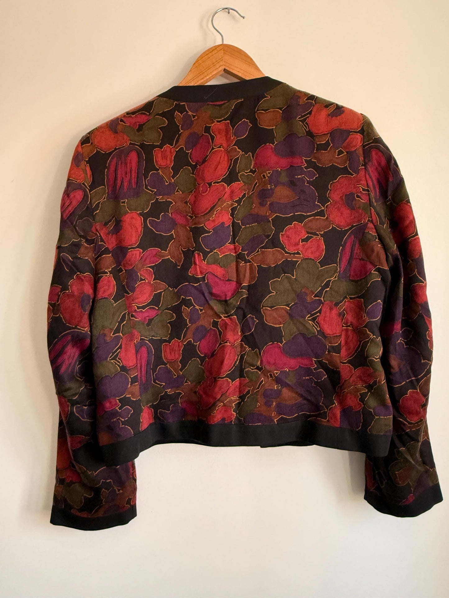 Vintage Alexon Floral Jacket | Designer Floral Blazer | Autumn Botanical Jacket | Smart Occasion Jacket | Luxury Vintage Womenswear
