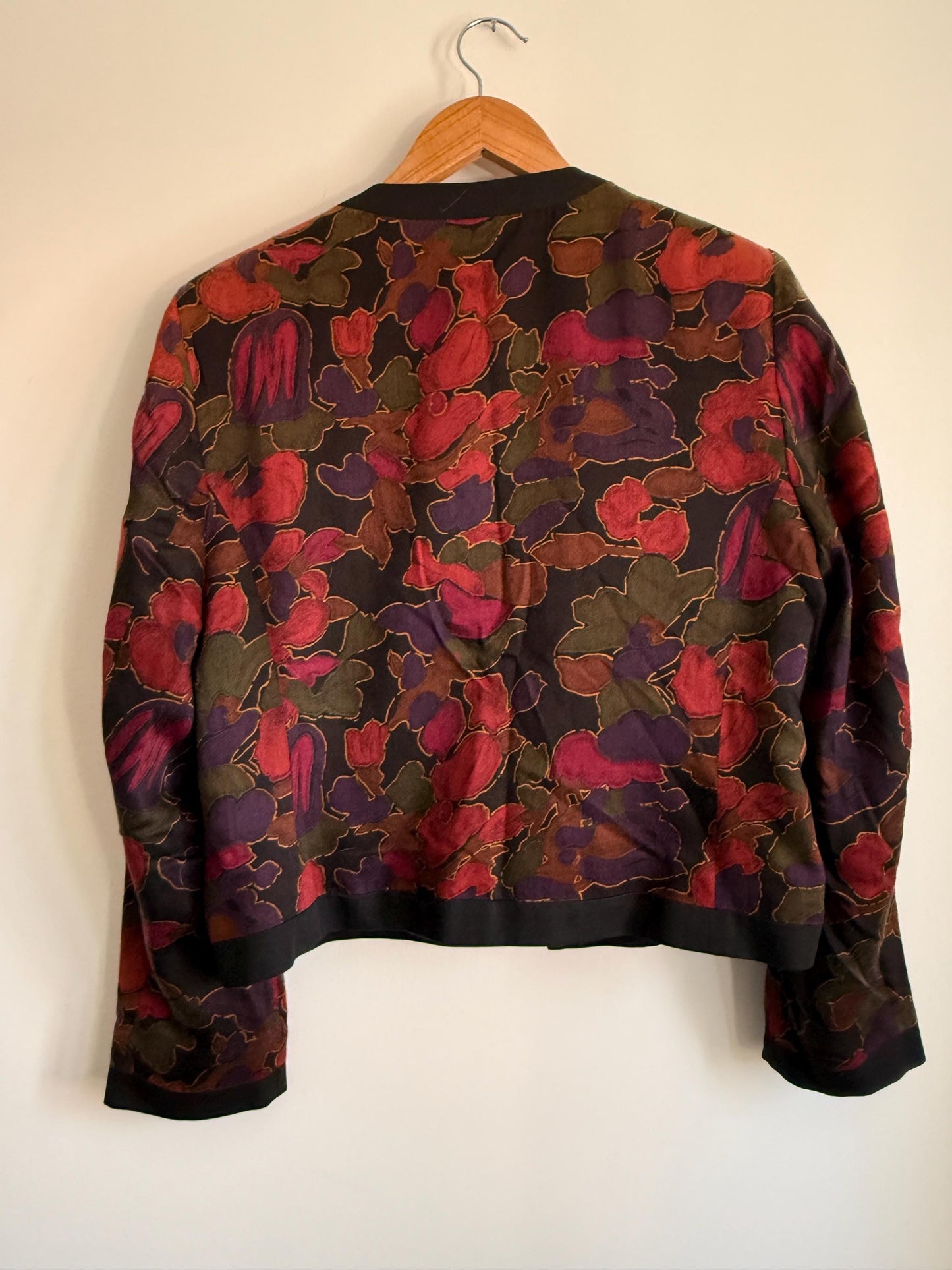 Vintage Alexon Floral Jacket | Designer Floral Blazer | Autumn Botanical Jacket | Smart Occasion Jacket | Luxury Vintage Womenswear