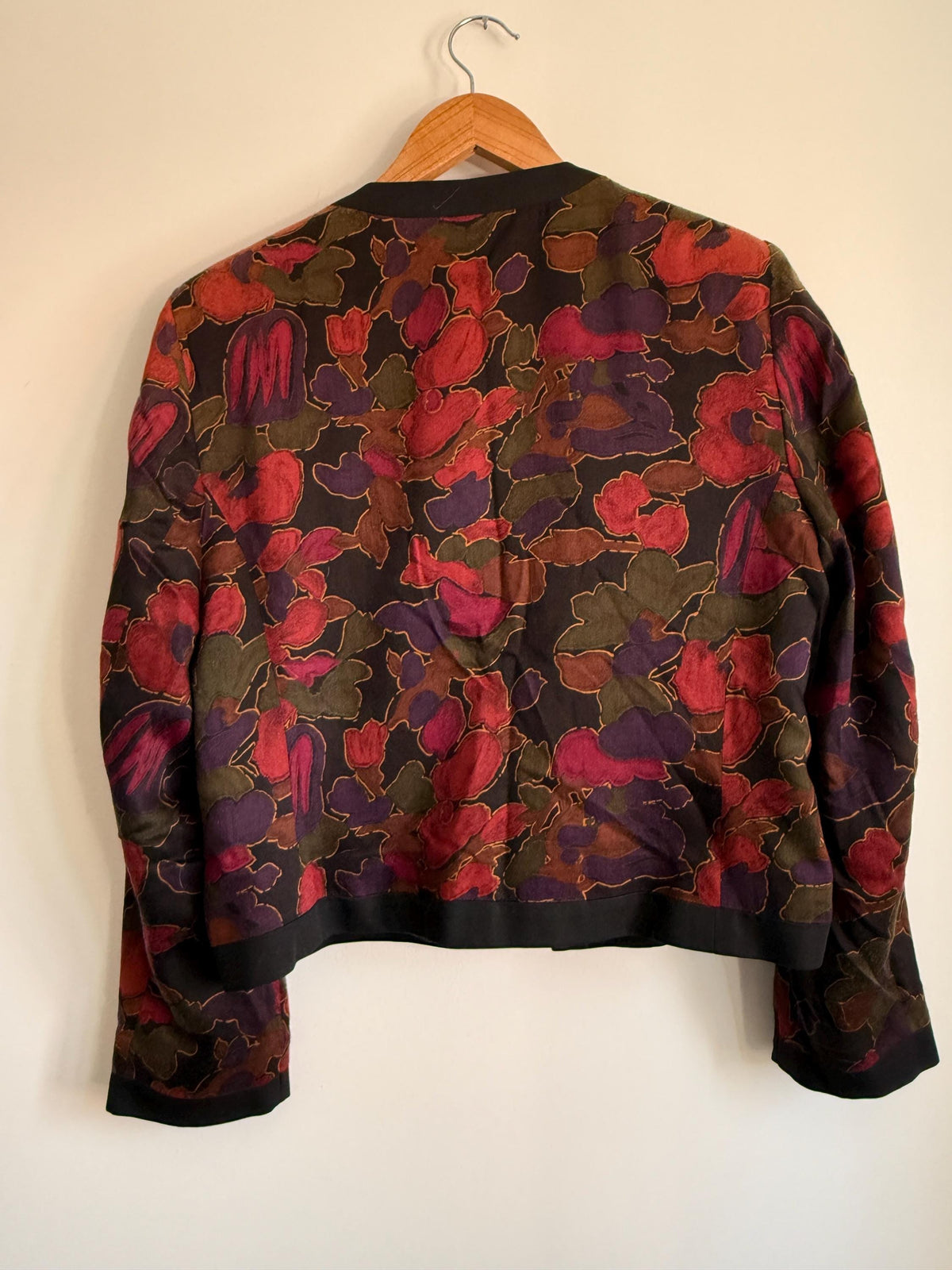 Vintage Alexon Floral Jacket | Designer Floral Blazer | Autumn Botanical Jacket | Smart Occasion Jacket | Luxury Vintage Womenswear