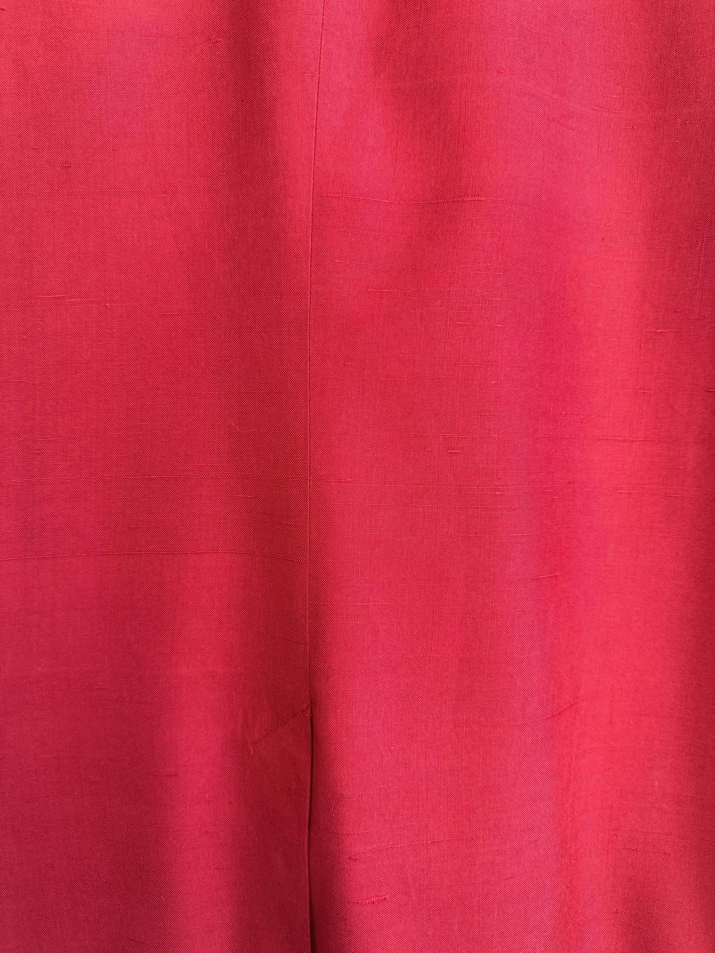 Vintage August Silk 100% Silk Jacket UK 10 | Burgundy Silk Blazer | Mandarin Frog Fastening Jacket | 1990s Silk Evening Jacket