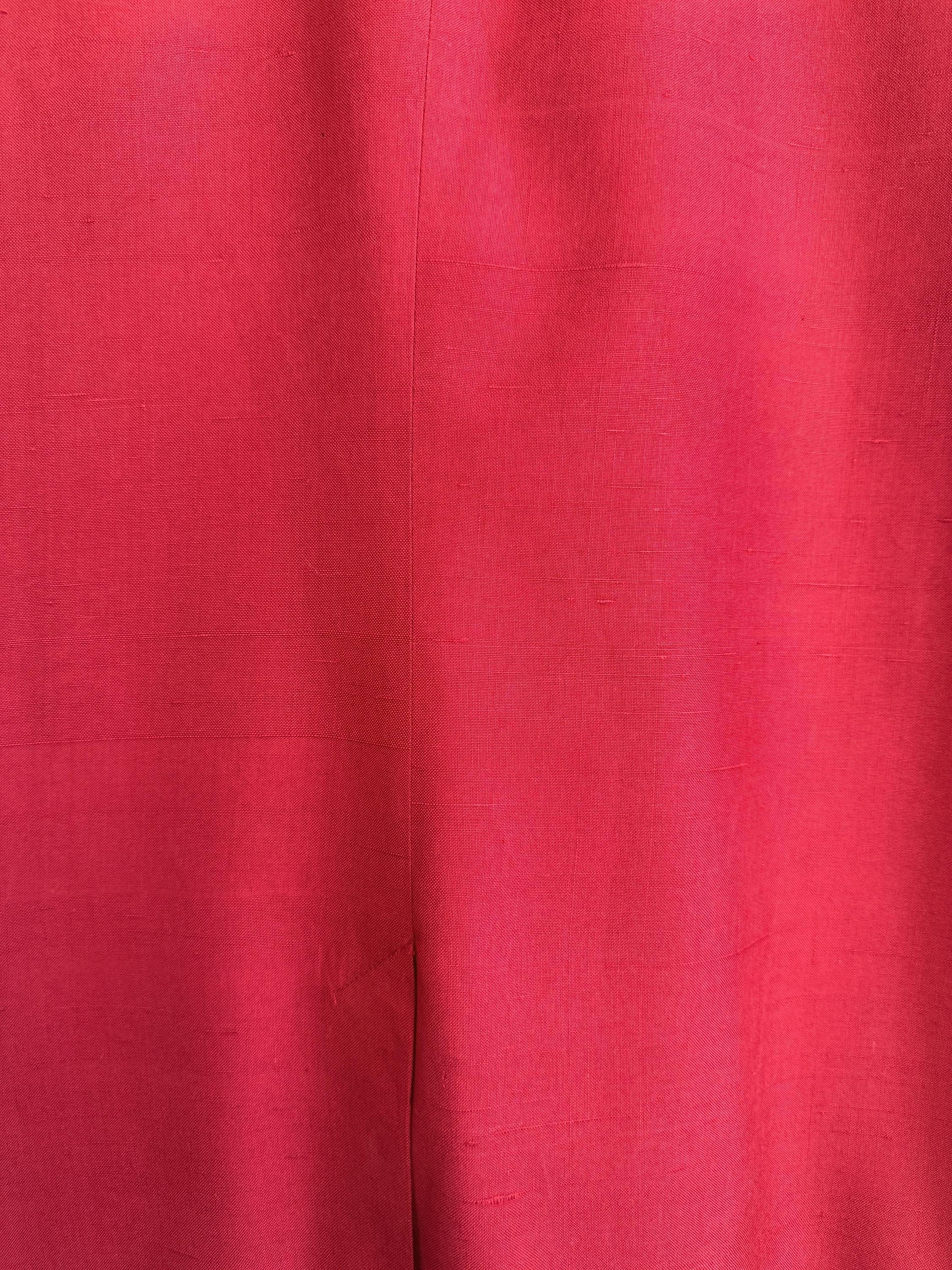 Vintage August Silk 100% Silk Jacket UK 10 | Burgundy Silk Blazer | Mandarin Frog Fastening Jacket | 1990s Silk Evening Jacket