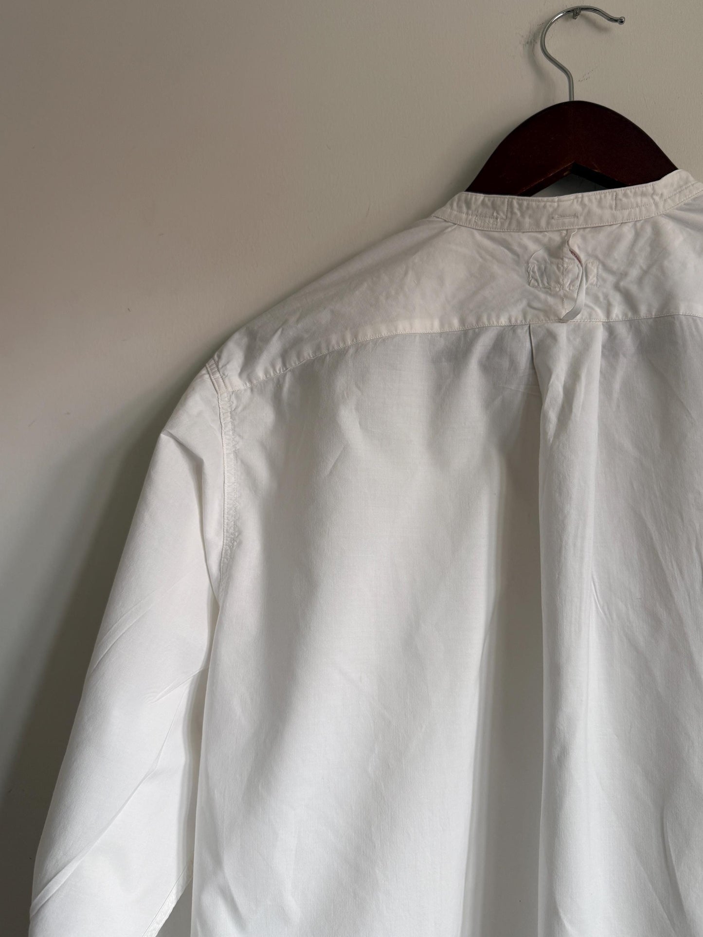 Vintage Austin Reed White Bib Front Dress Shirt Detachable Collar Formal Evening Shirt