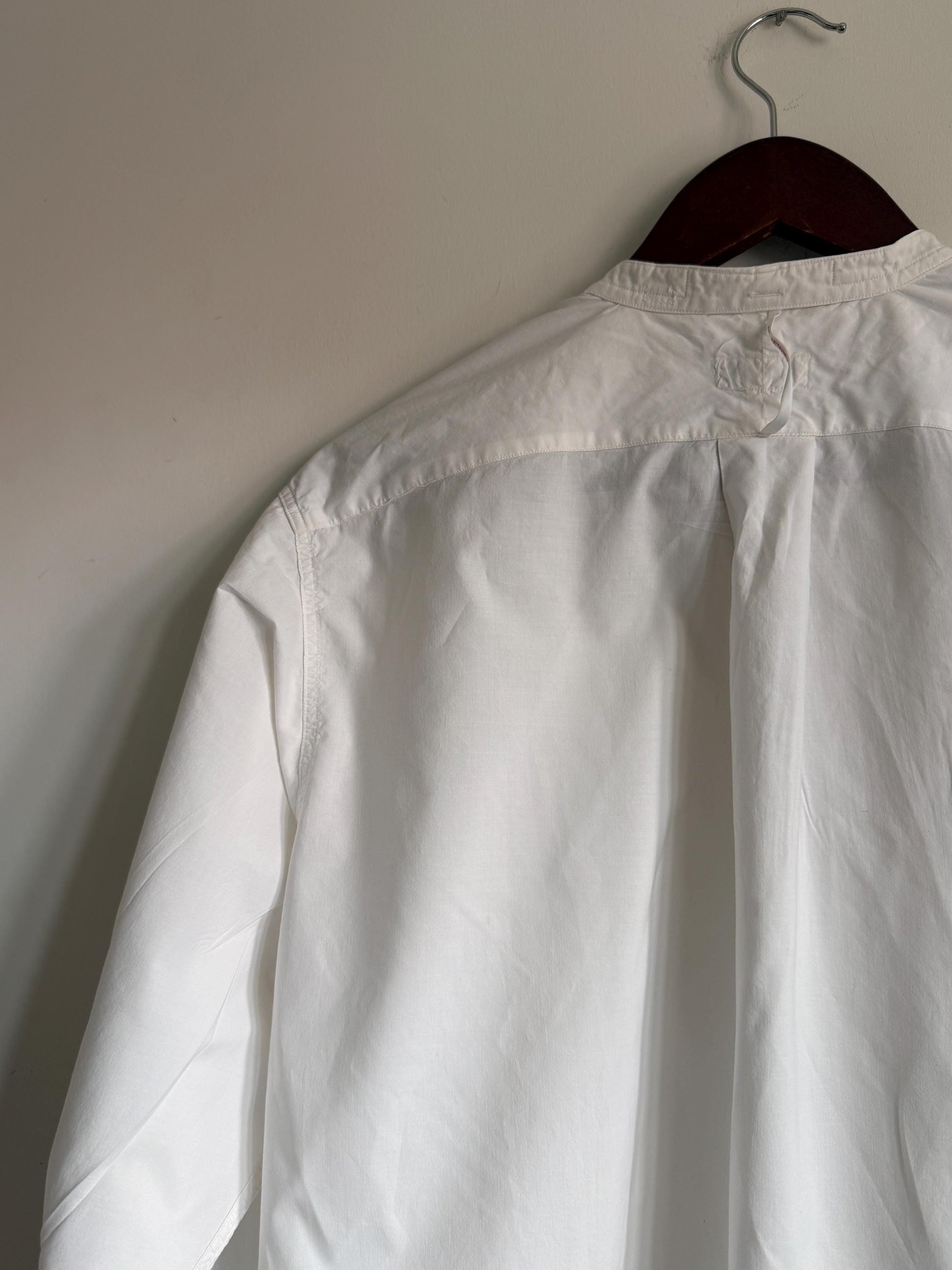Vintage Austin Reed White Bib Front Dress Shirt Detachable Collar Formal Evening Shirt