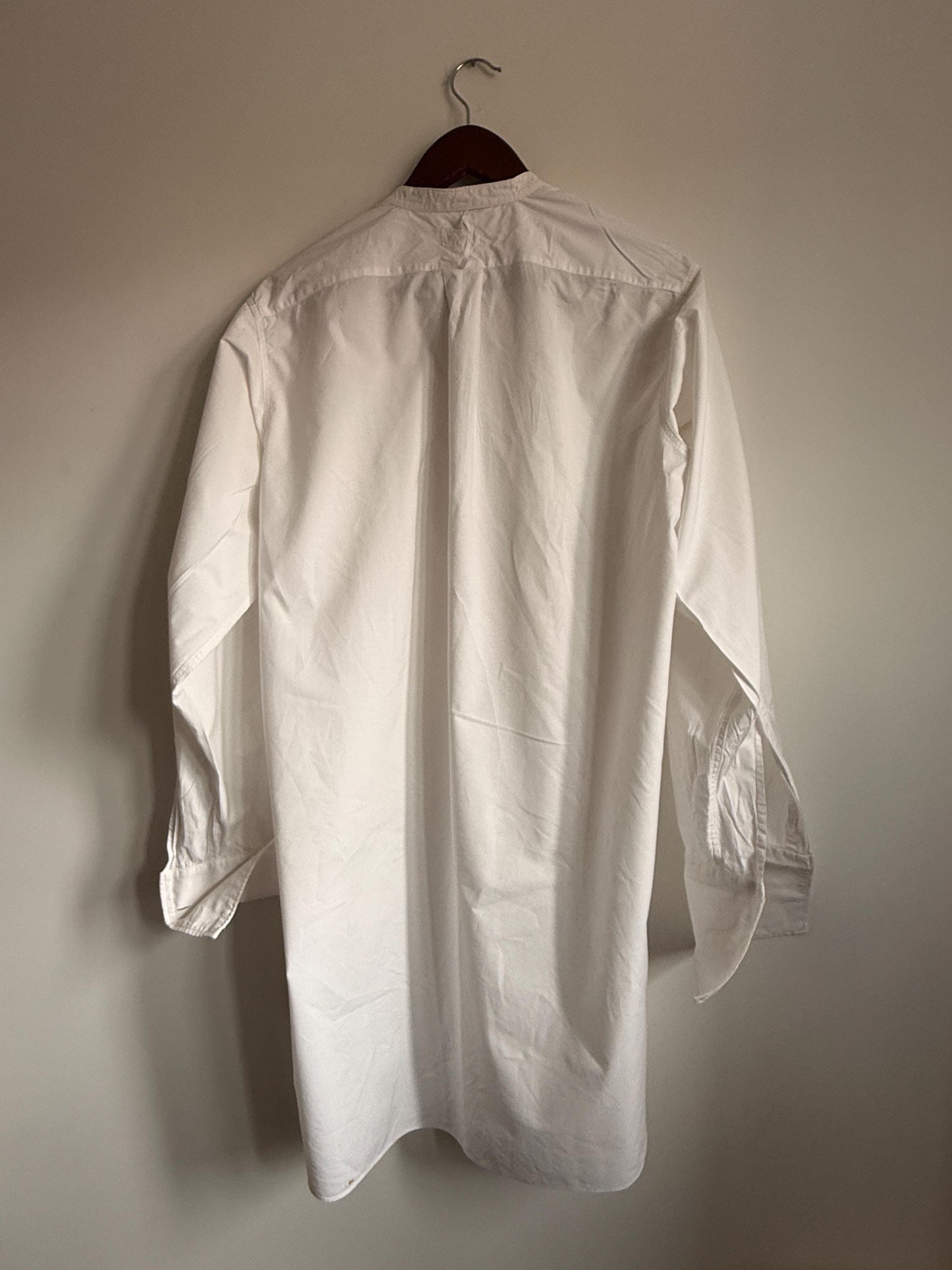 Vintage Austin Reed White Bib Front Dress Shirt Detachable Collar Formal Evening Shirt