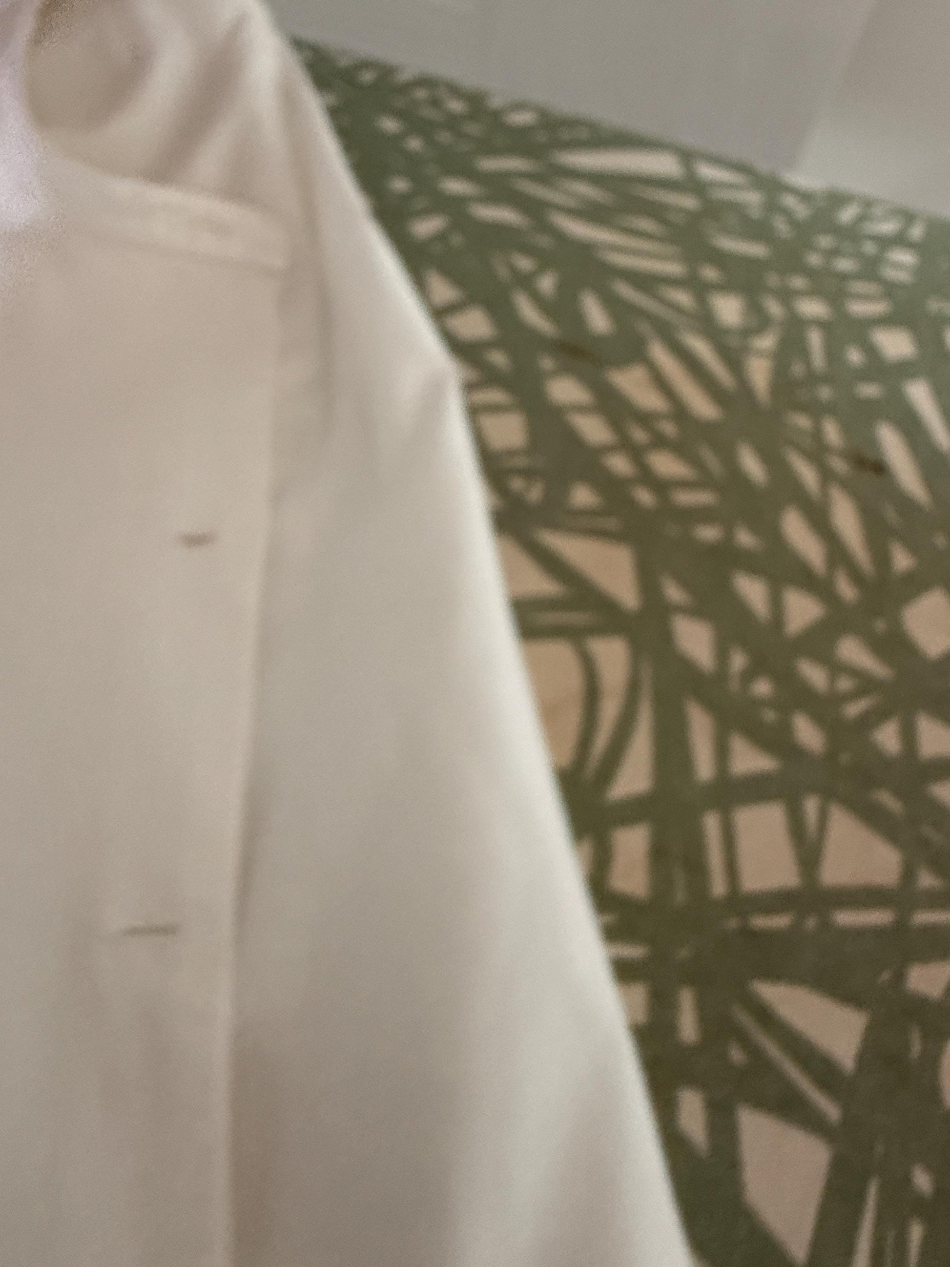 Vintage Austin Reed White Bib Front Dress Shirt Detachable Collar Formal Evening Shirt