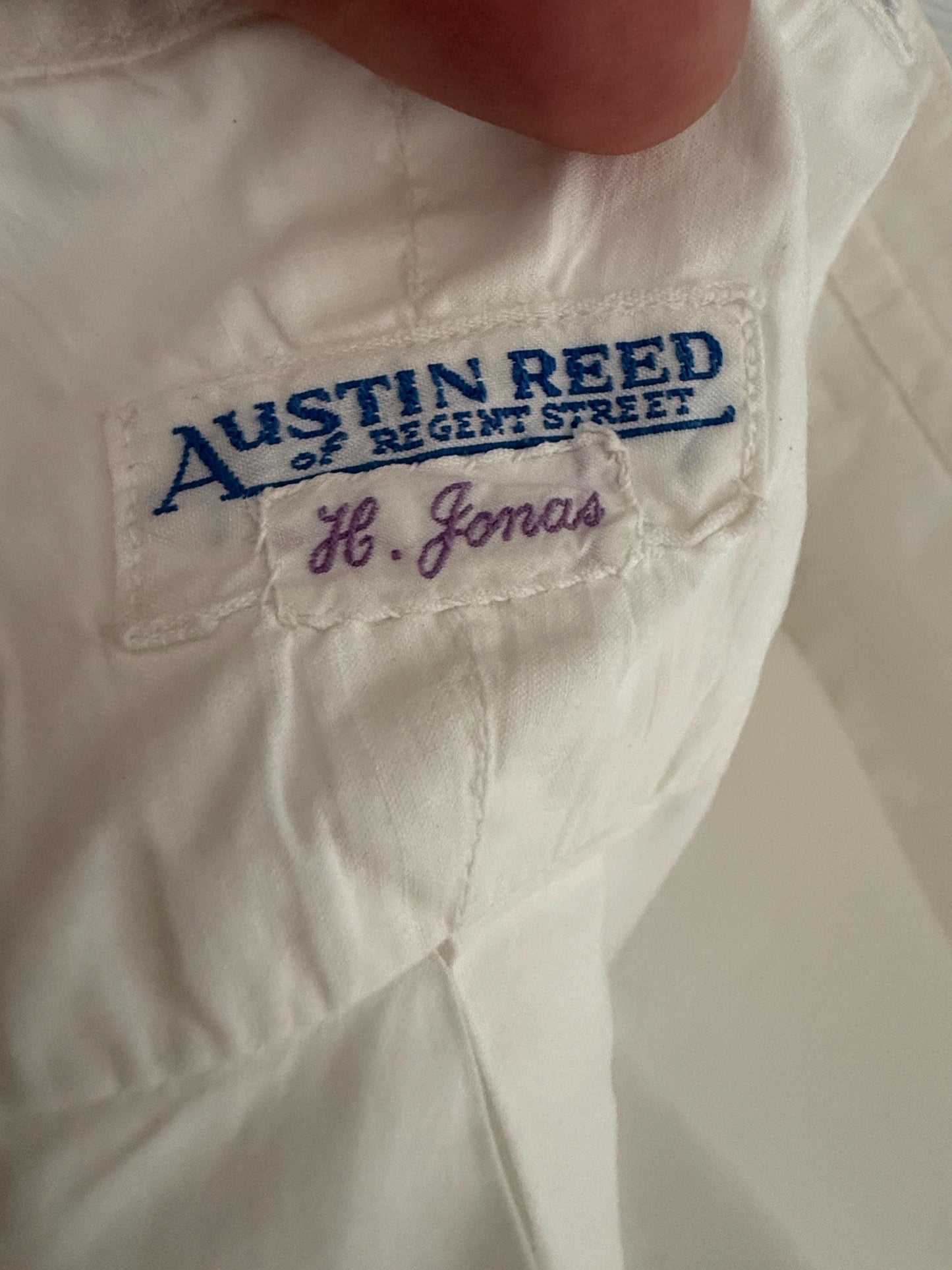 Vintage Austin Reed White Bib Front Dress Shirt Detachable Collar Formal Evening Shirt
