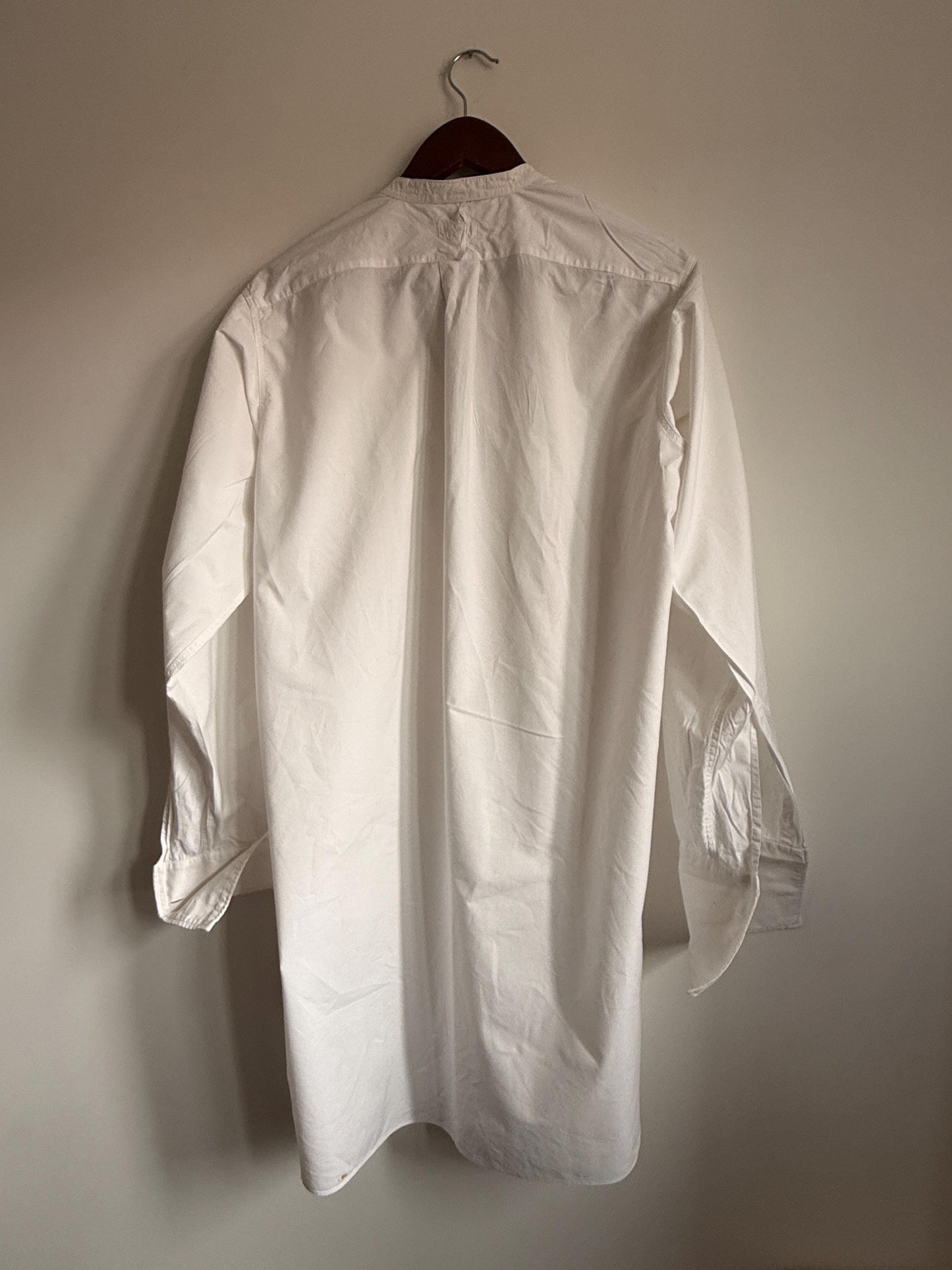 Vintage Austin Reed White Bib Front Dress Shirt Detachable Collar Formal Evening Shirt