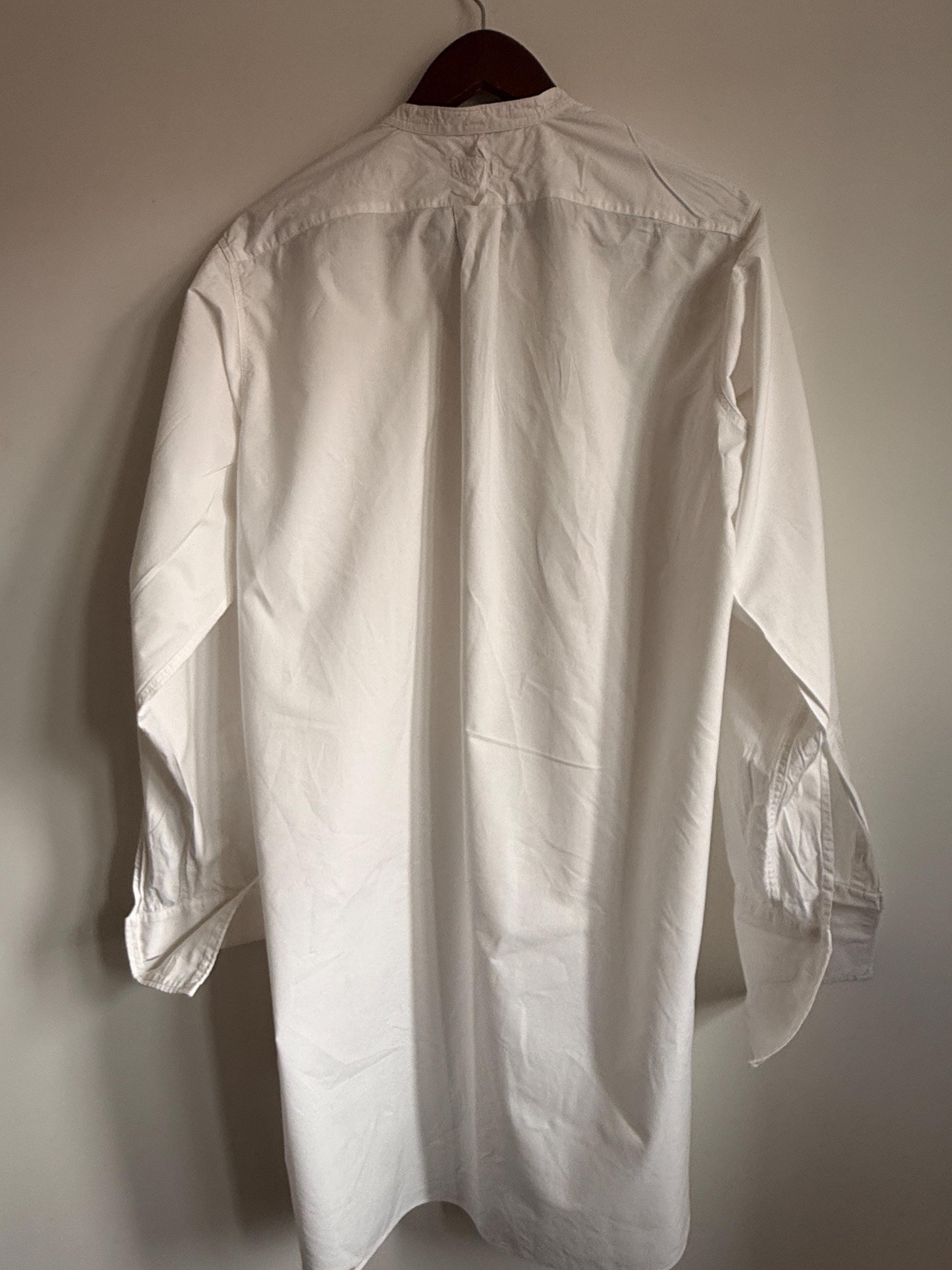 Vintage Austin Reed White Bib Front Dress Shirt Detachable Collar Formal Evening Shirt