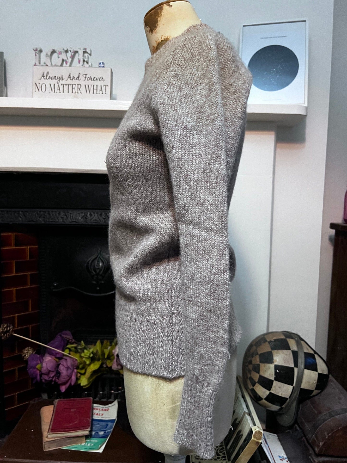 Vintage beige jumper wool jumper light jumper, brown vintage knitwear, vintage pullover, vintage jumper, 1950s Vintage jumper, pullover 100%